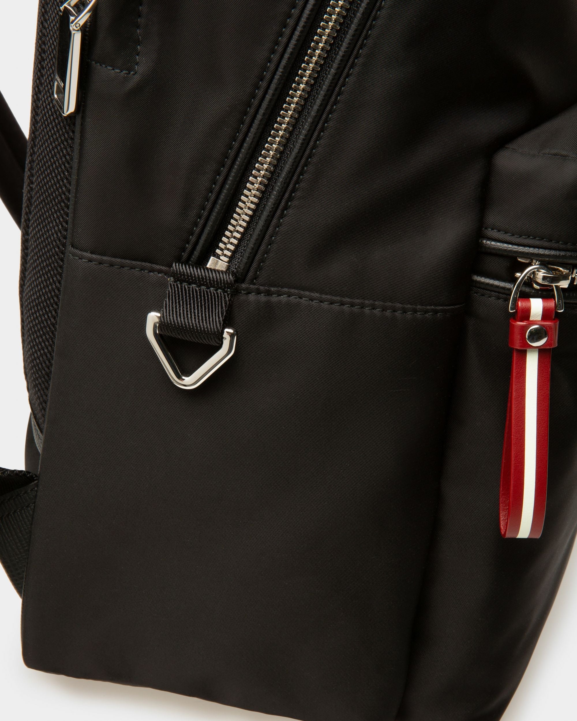 Explore Backpack In Black Leather And Nylon - Men's - Bally - 04