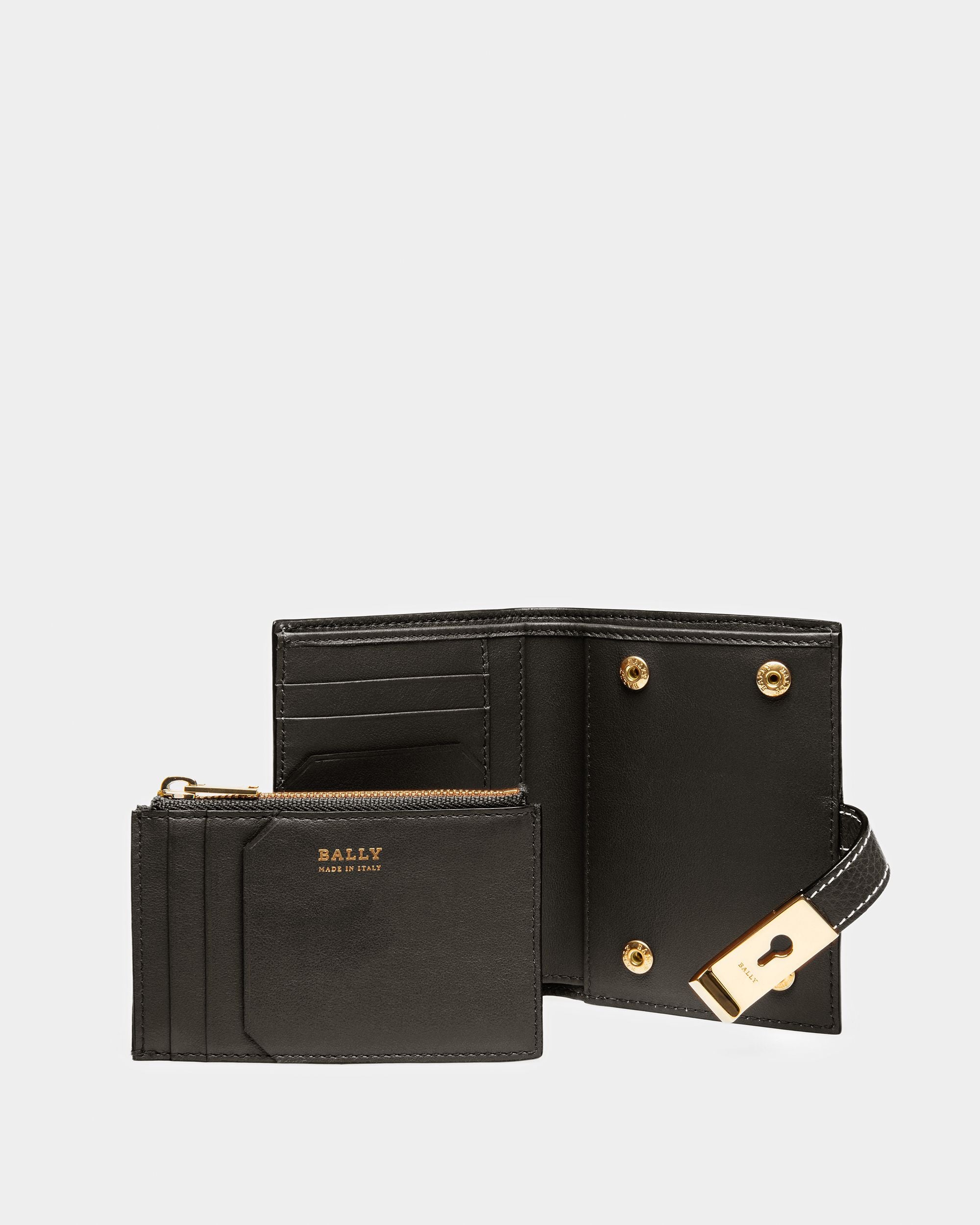 Assen Leather Card Holder In Black - Women's - Bally - 05