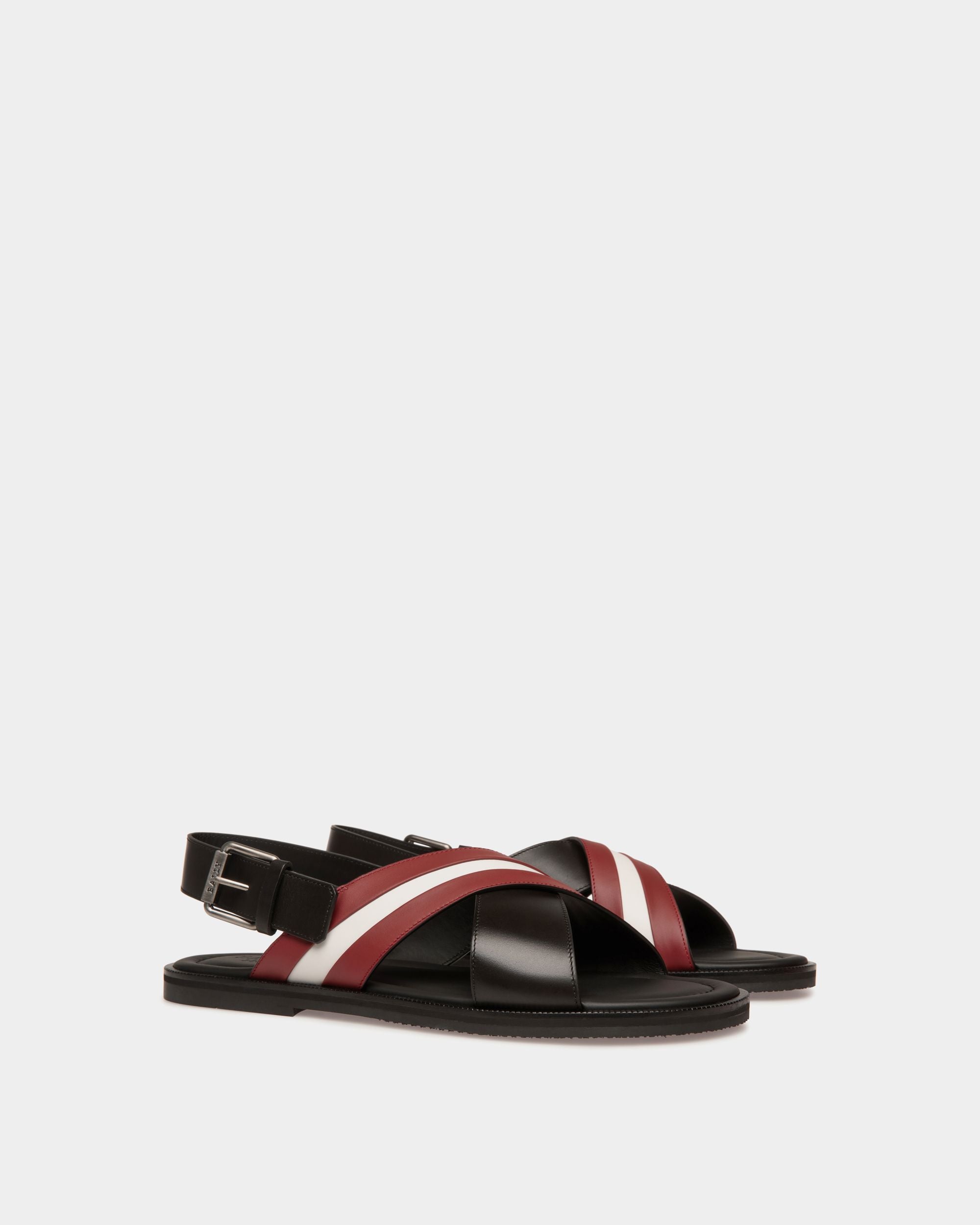 Glide Sandals In Black Leather - Herren - Bally - 03