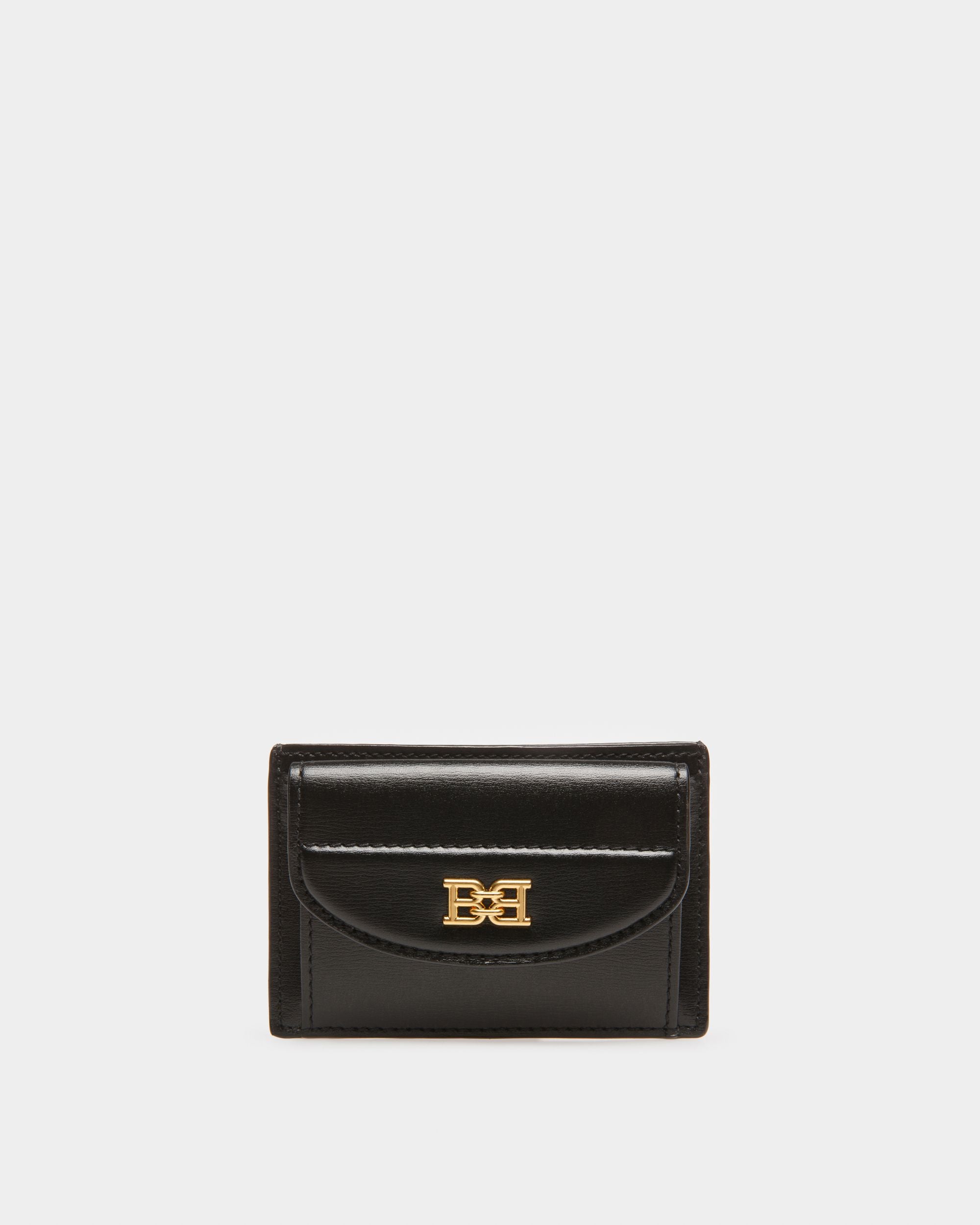 Belky Leather Card Holder In Black - Women's - Bally - 01