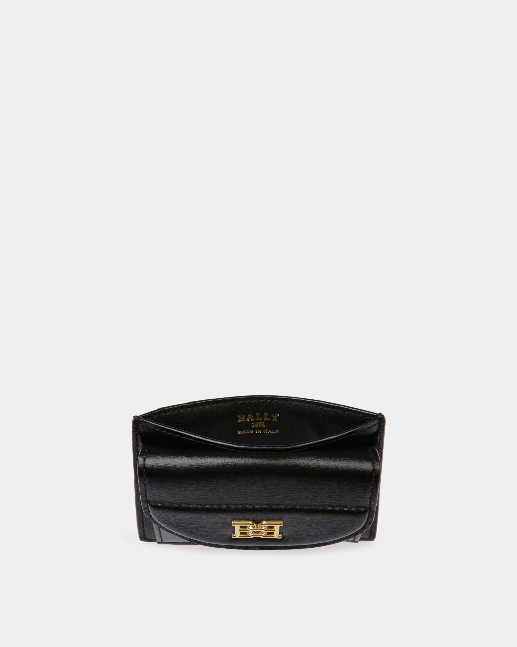 Belky Leather Card Holder In Black - Women's - Bally - 03