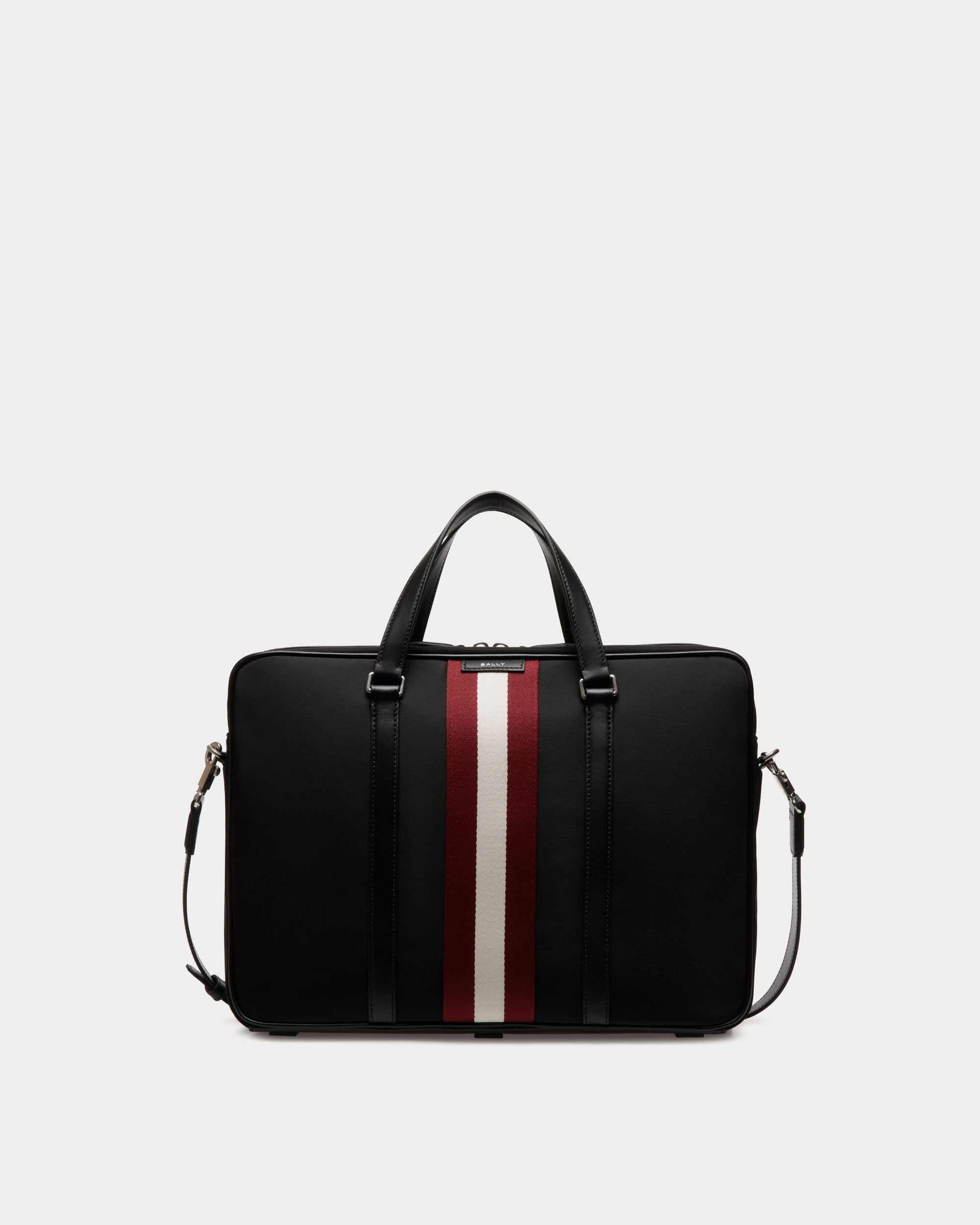 Code Briefcase In Black Nylon - Men's - Bally - 01