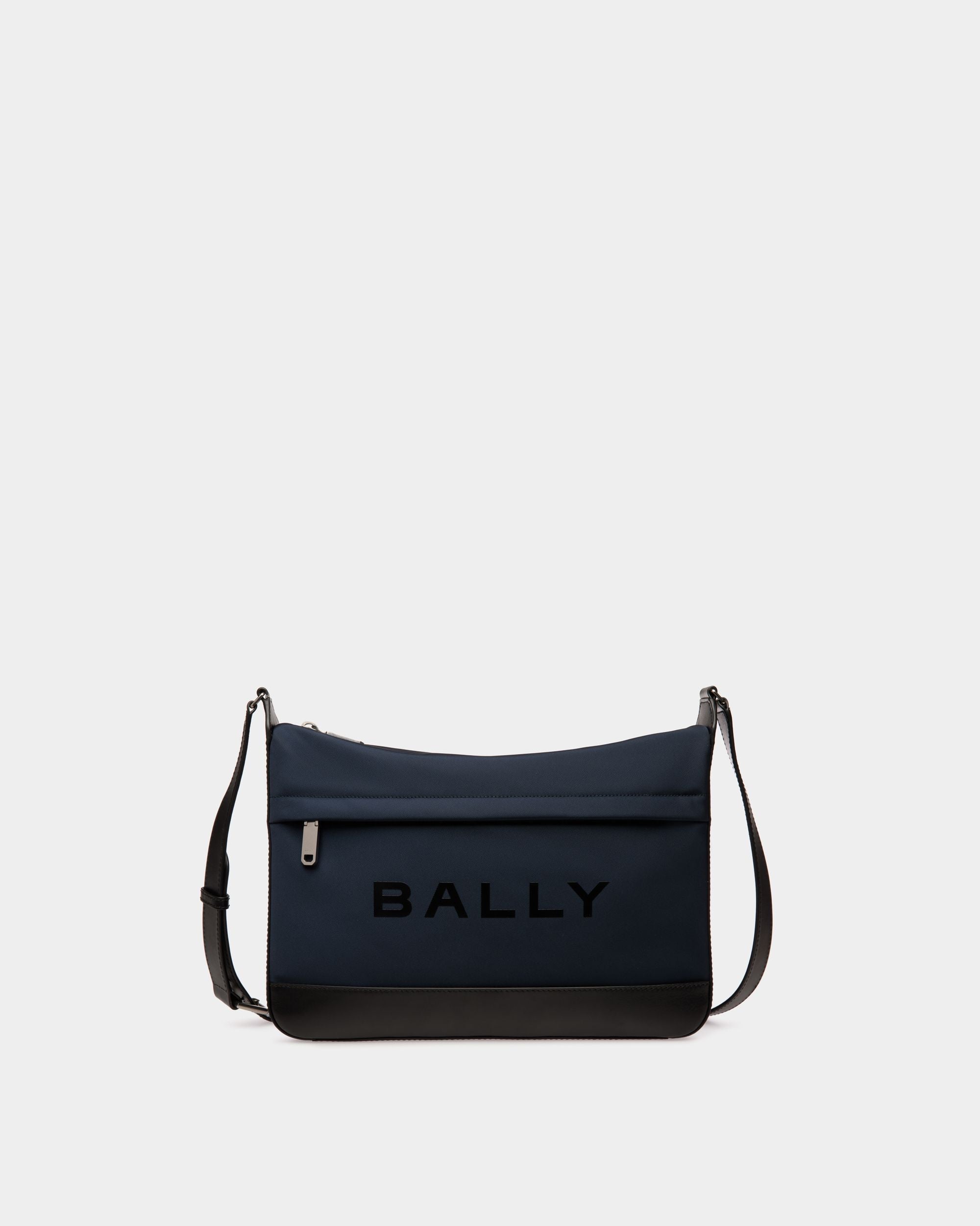 Bar Crossbody Bag in Navy Blue Nylon And Leather - Herren - Bally - 01