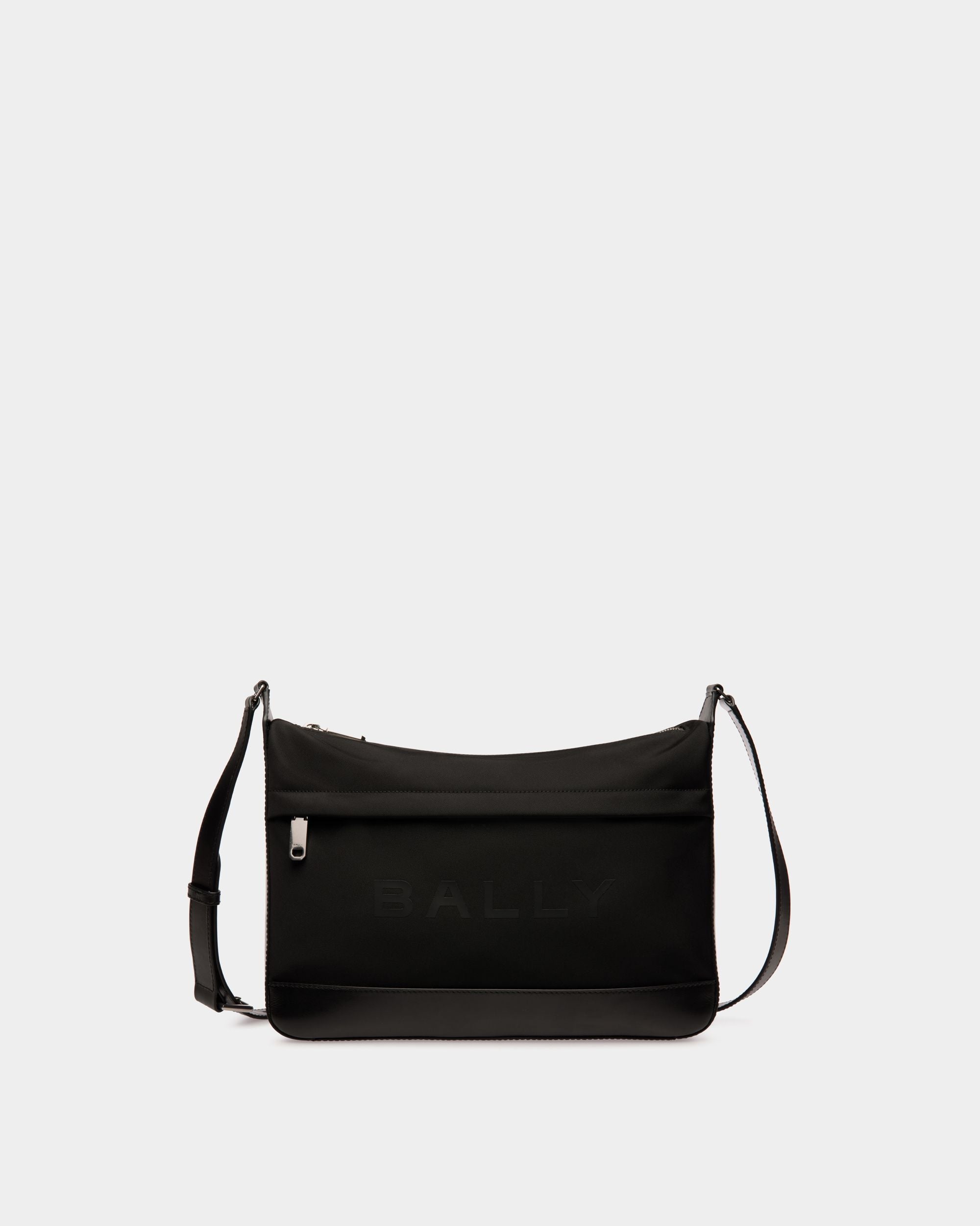 Bar Crossbody Bag in Black Nylon And Leather - Men's - Bally - 01