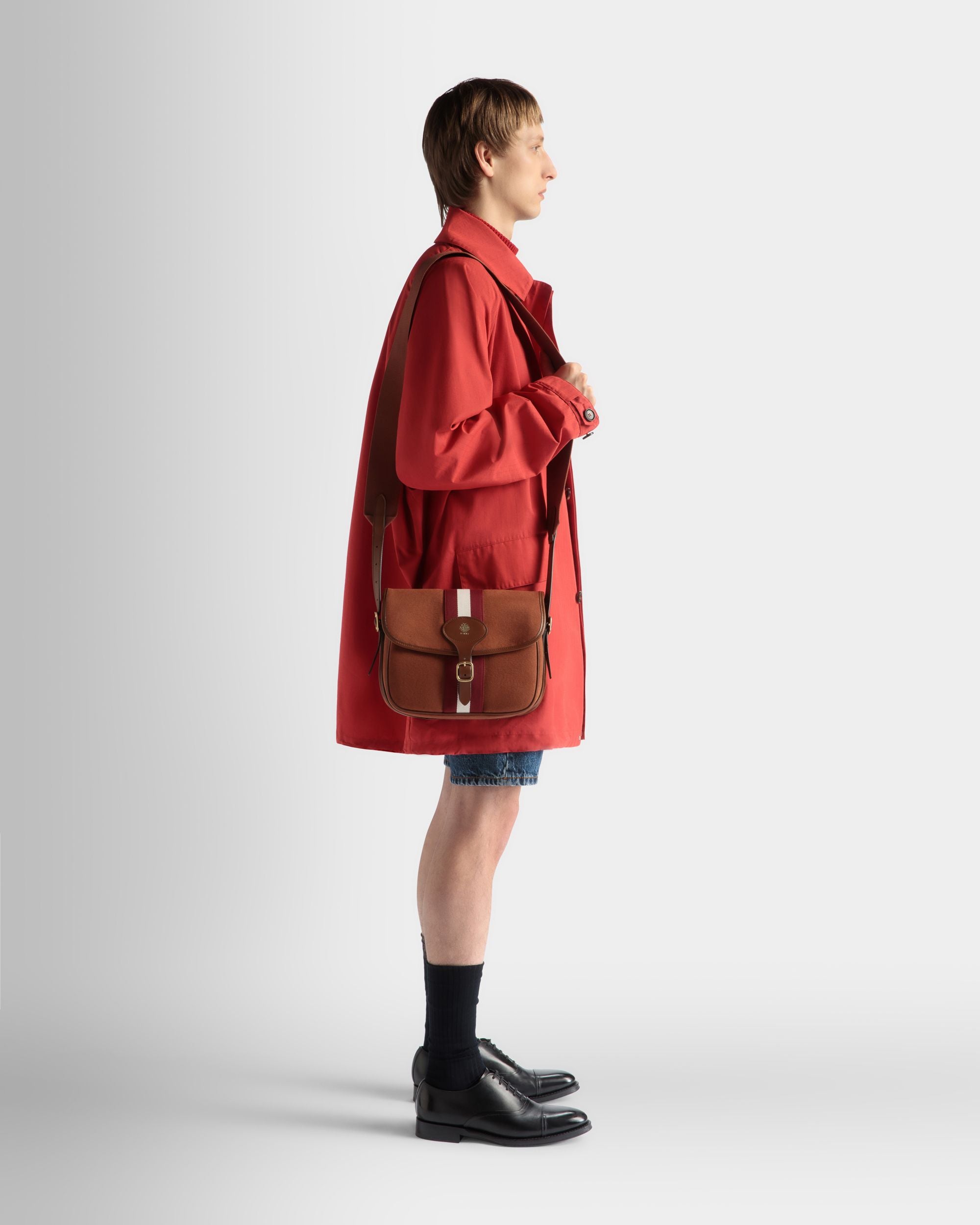 Beckett Umhängetasche Aus Baumwollcanvas In Rot - Herren - Bally - 02