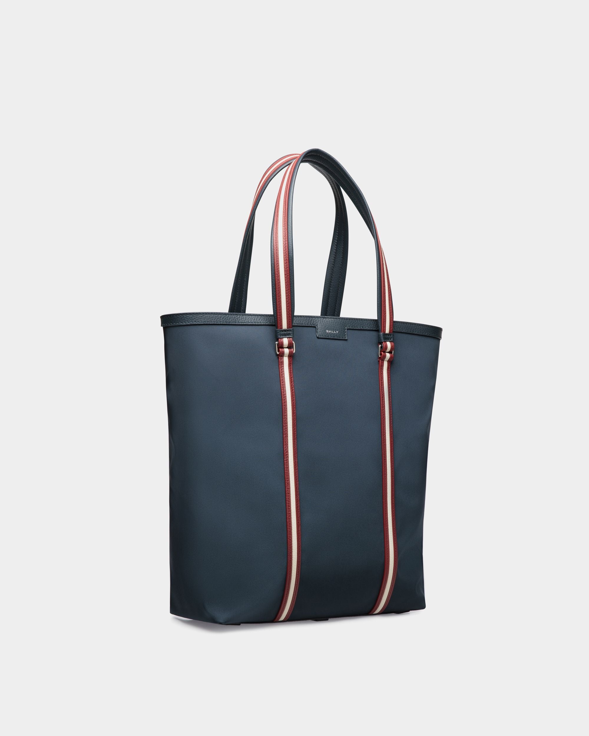 Code Tote In Navy Blue Nylon - Homme - Bally - 03