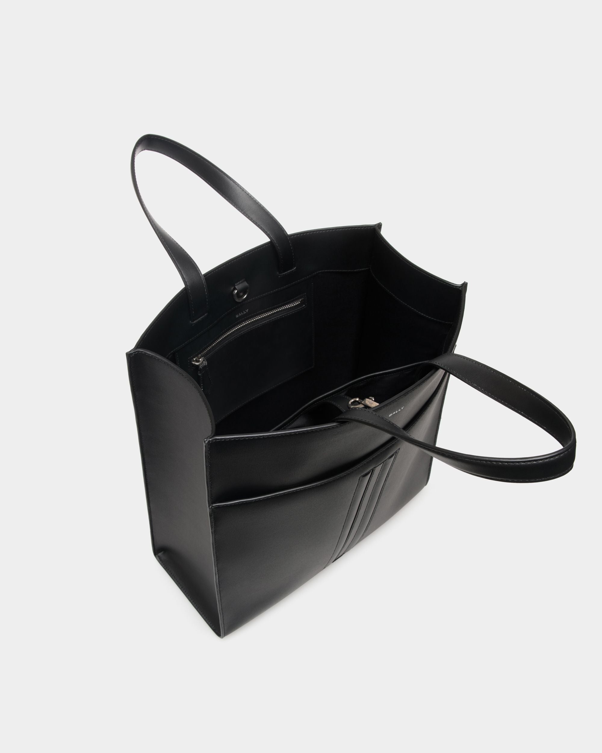 Mythos Tote In Black Recycled Leather - Men's - Bally - 04