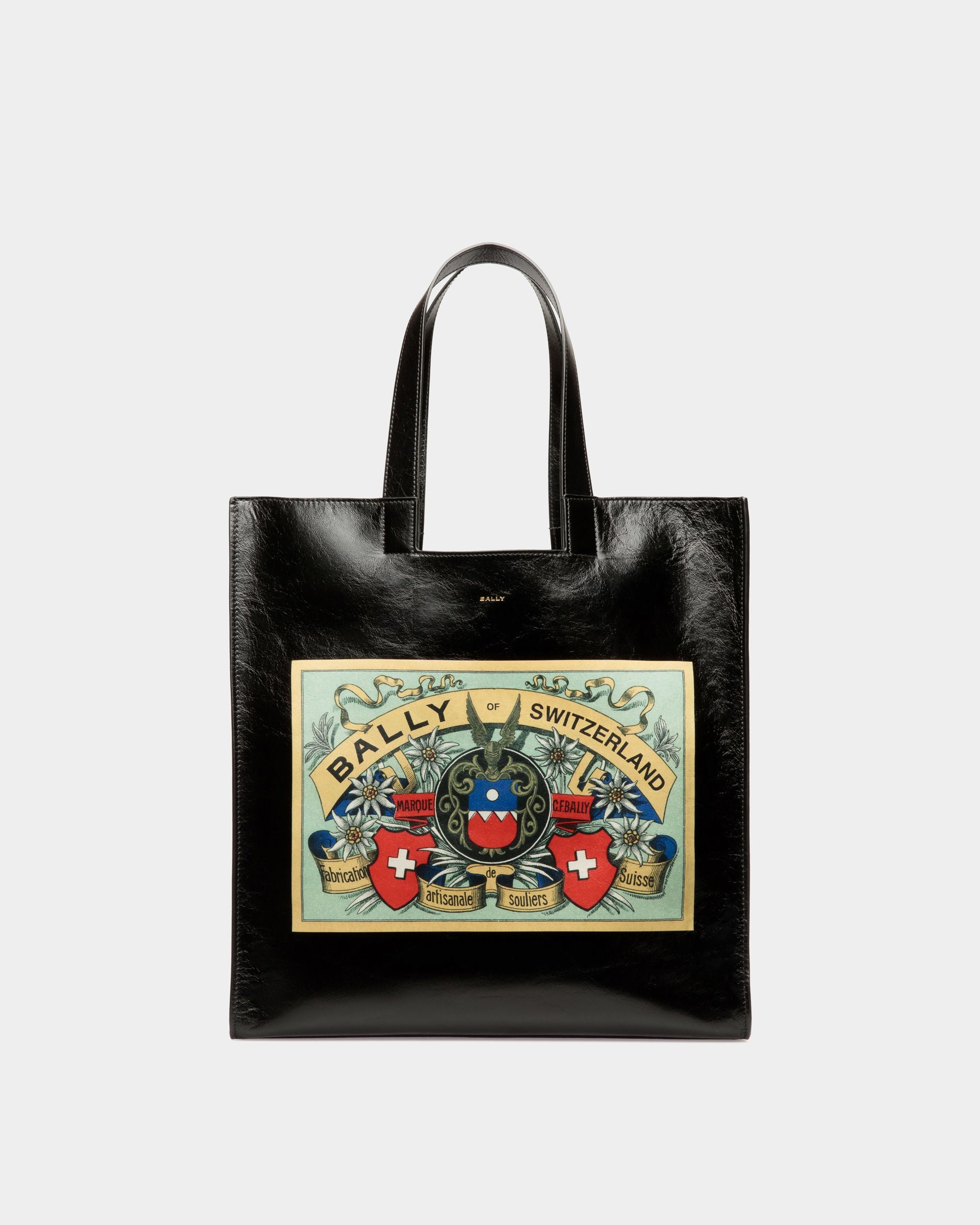 Tote Bag Easy Bally In Pelle Nera - Uomo - Bally - 01