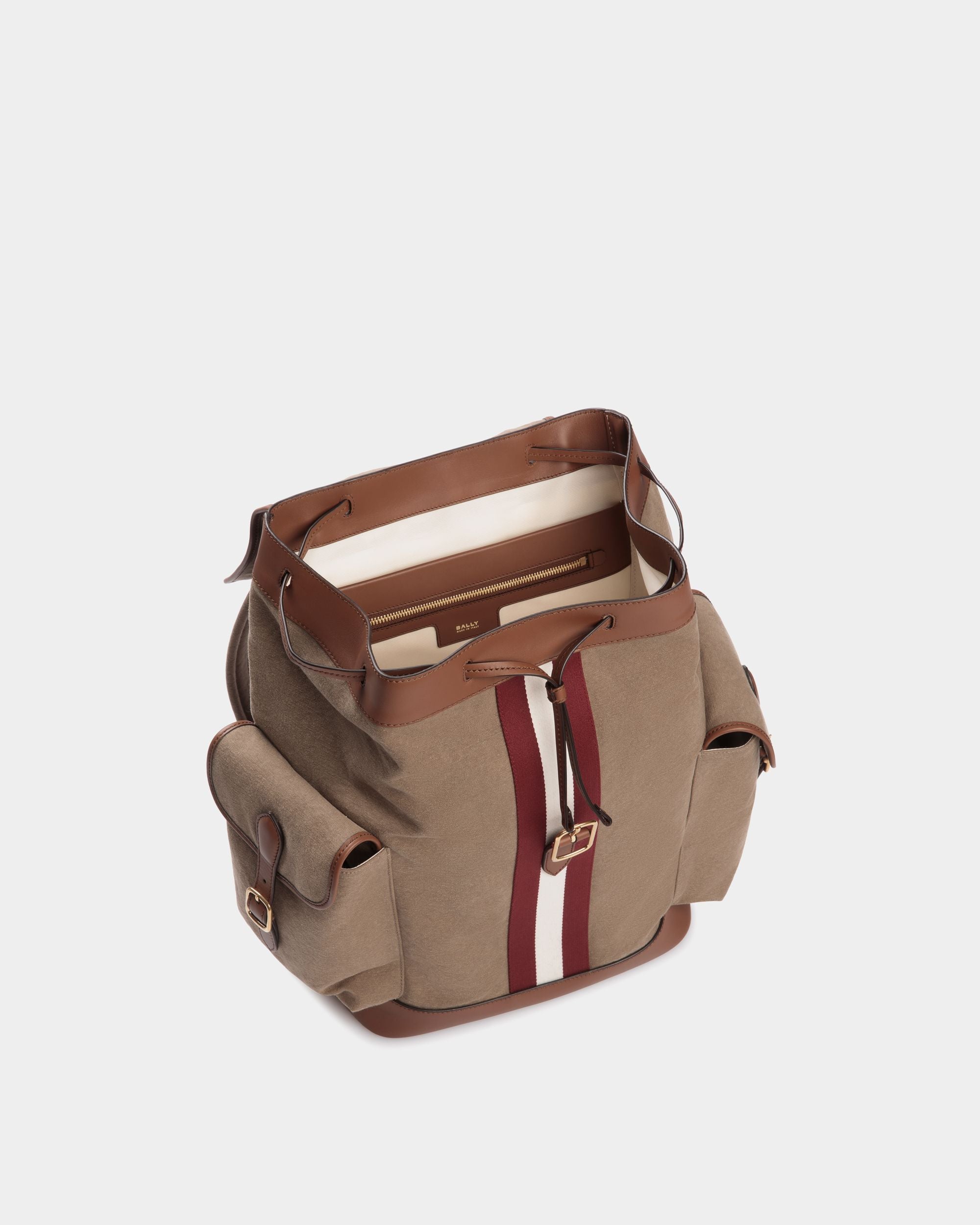 Beckett Rucksack Aus Baumwollcanvas In Kaki - Herren - Bally - 04