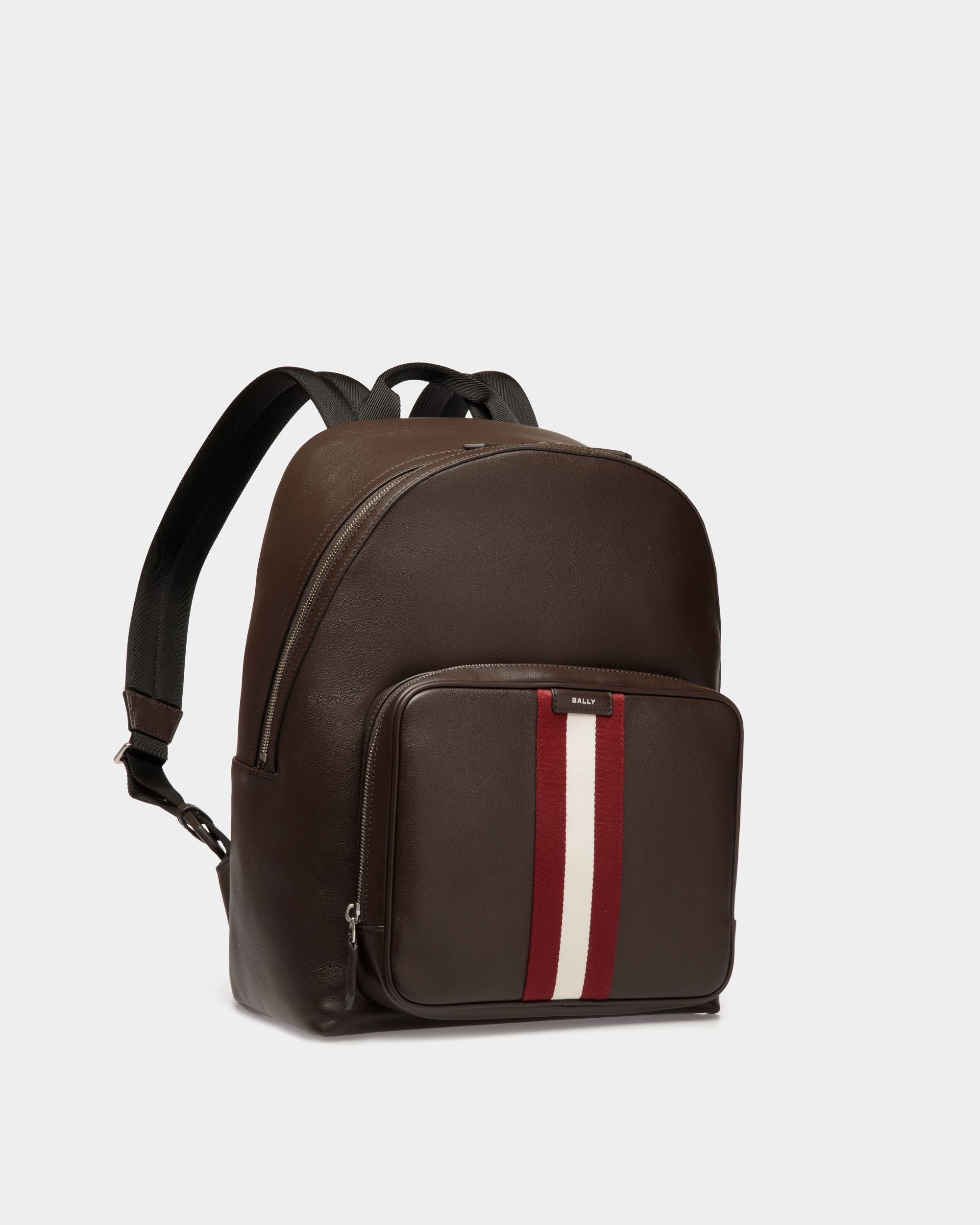 Code Backpack in Ebano Leather - Men's - Bally - 04