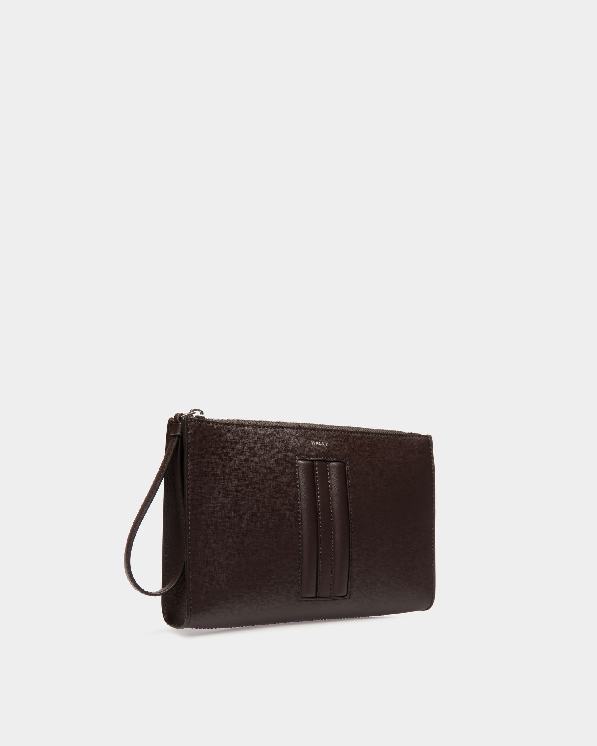 Mythos Pochette Aus Recyceltem Leder In Ebenholzschwarz - Herren - Bally - 03