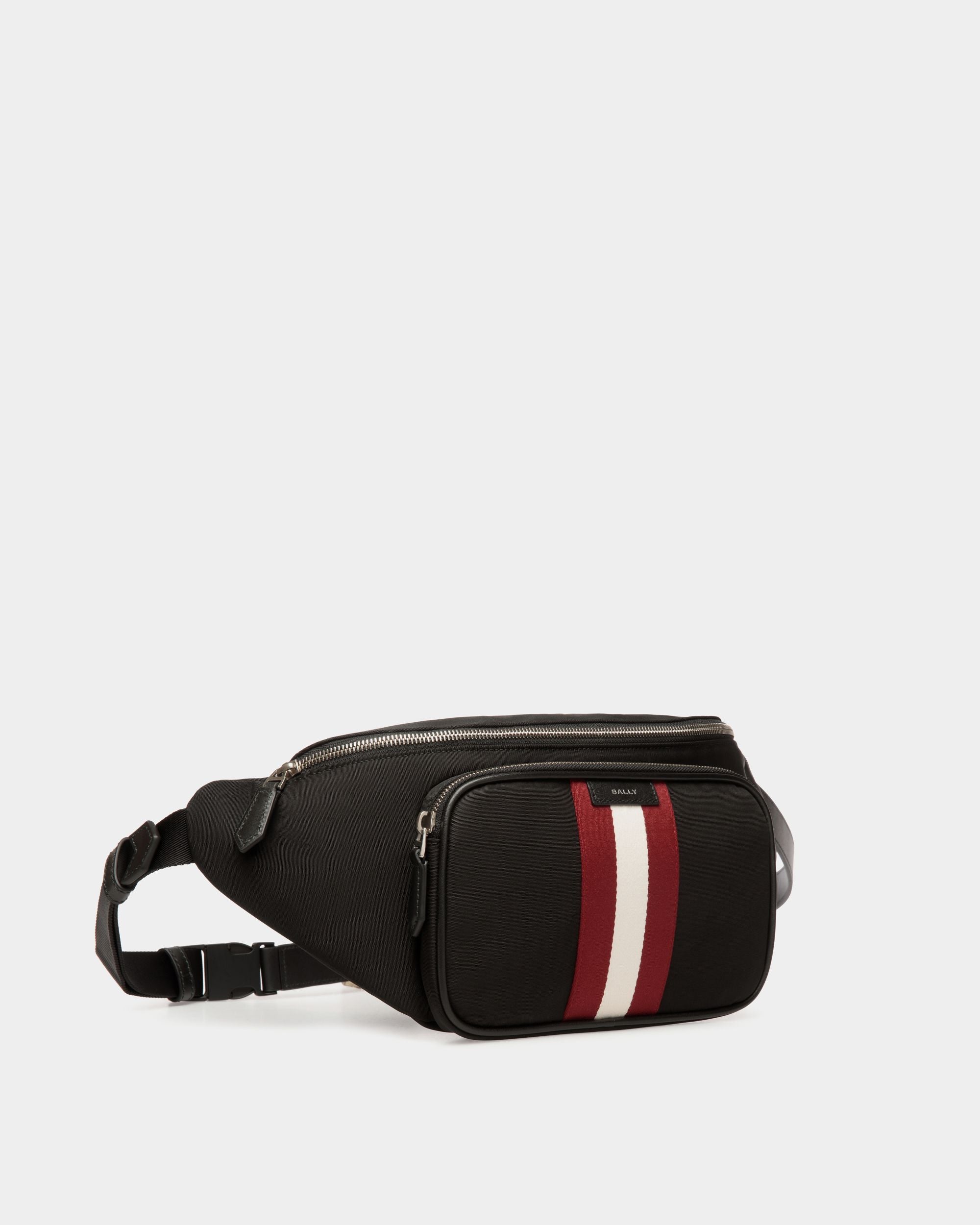 Code Belt Bag in Black Nylon - Men's - Bally - 04