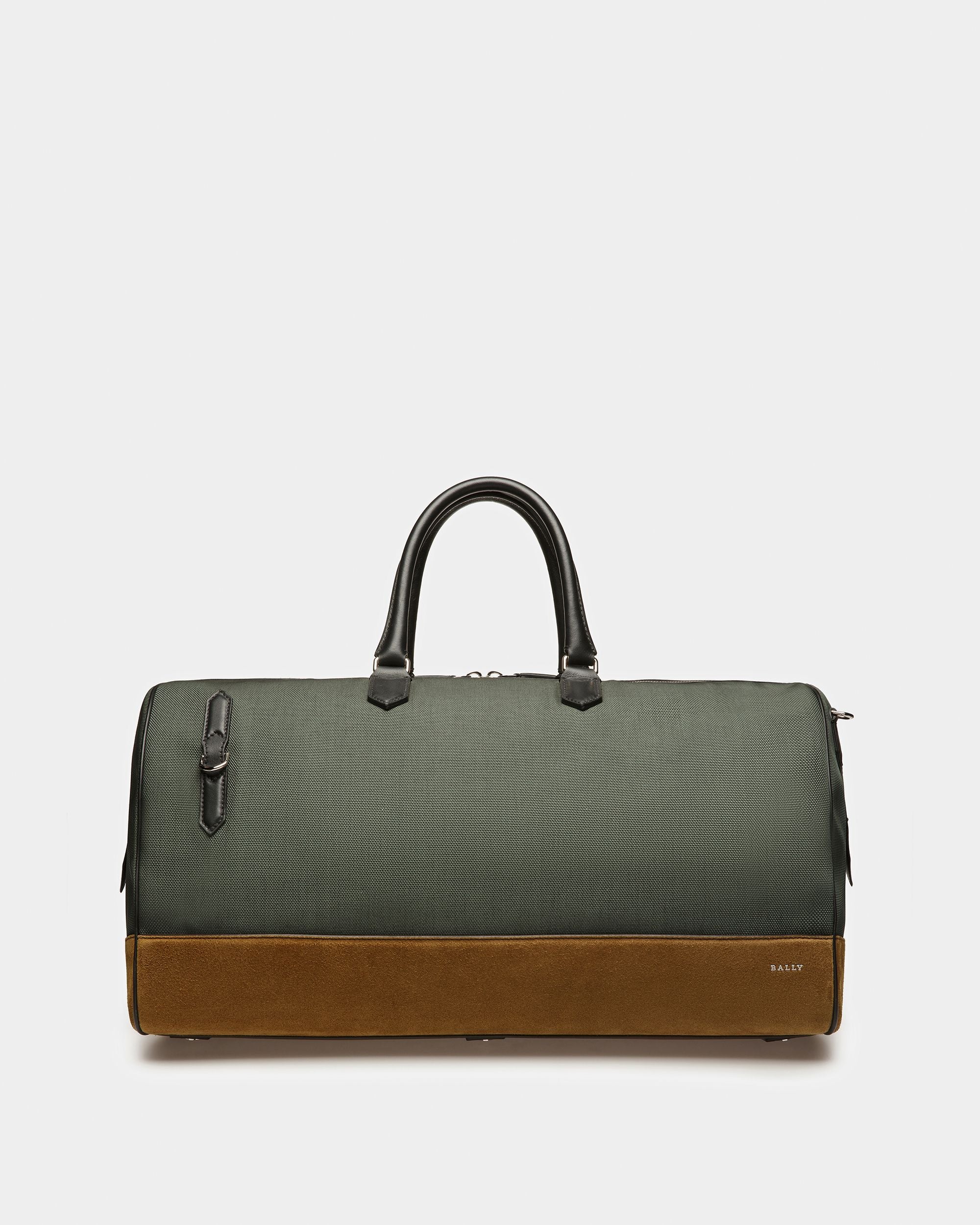 Caius Weekender Bag Aus Leder Und Nylon In Salbeigrün - Herren - Bally - 01