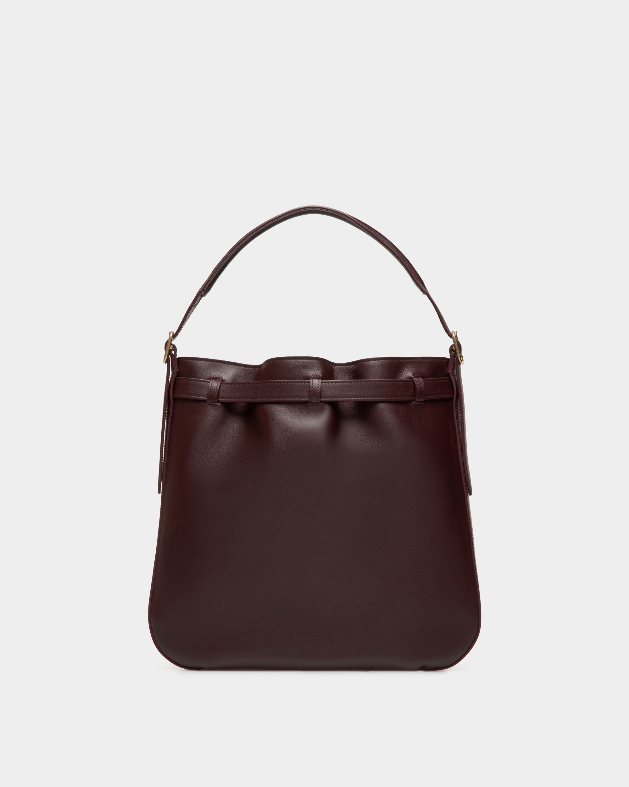 Beckett Crossbody Bag In Deep Burgundy Leather - Herren - Bally - 02