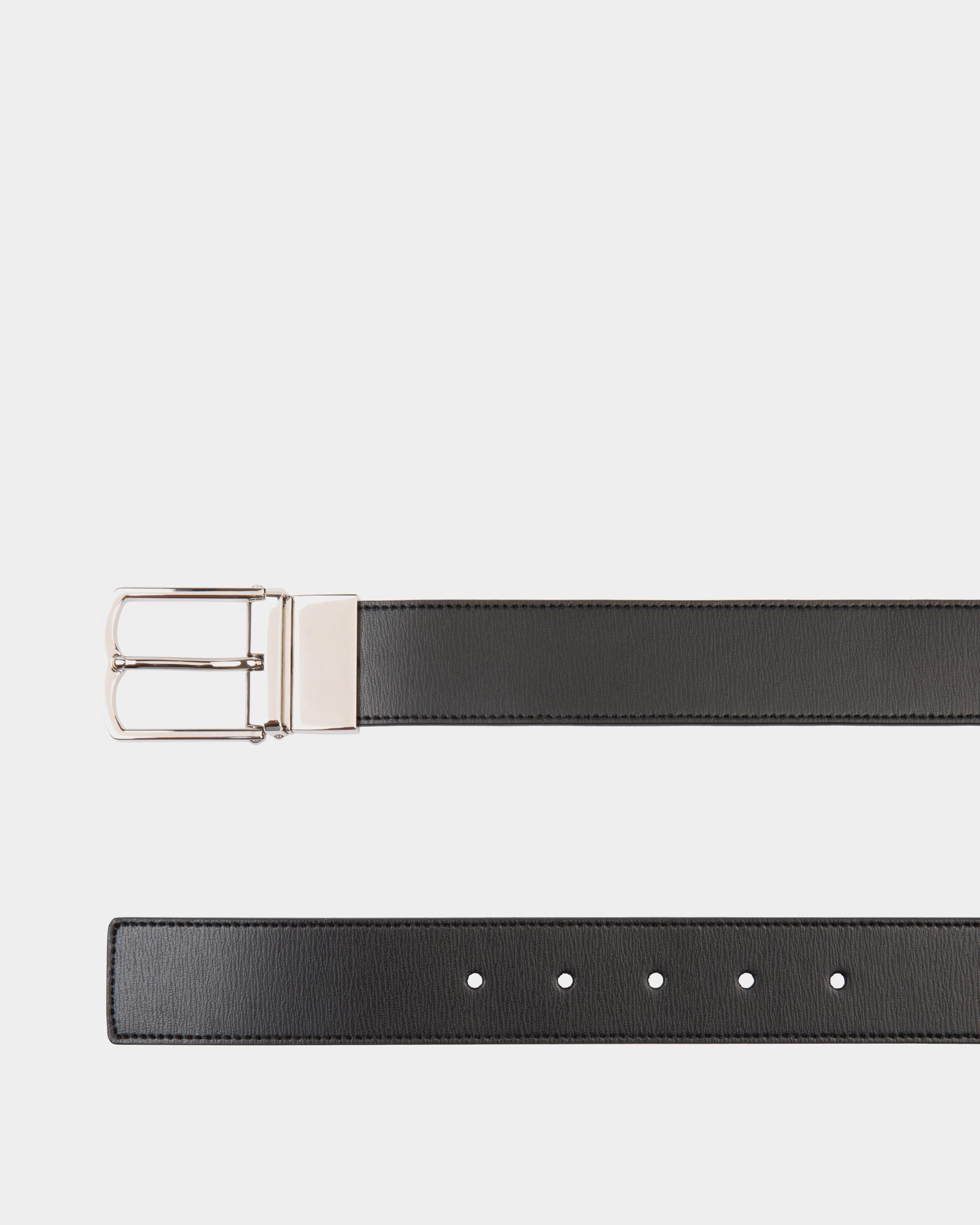 Country 35mm Reversible And Adjustable Belt In Black And Ebano Leather - Herren - Bally - 02