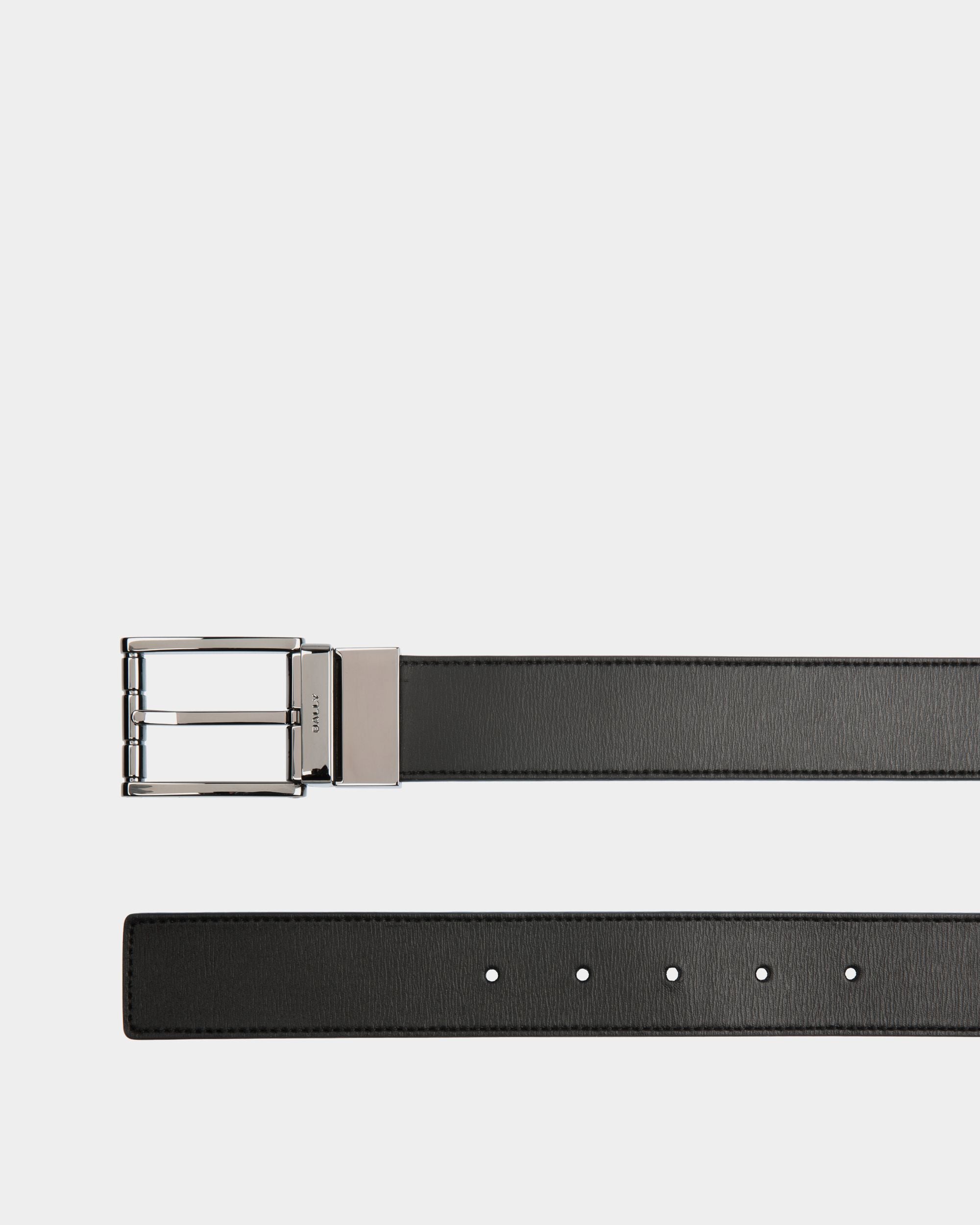 Astory 35mm Reversible And Adjustable Belt In Black Leather - Men's - Bally - 02