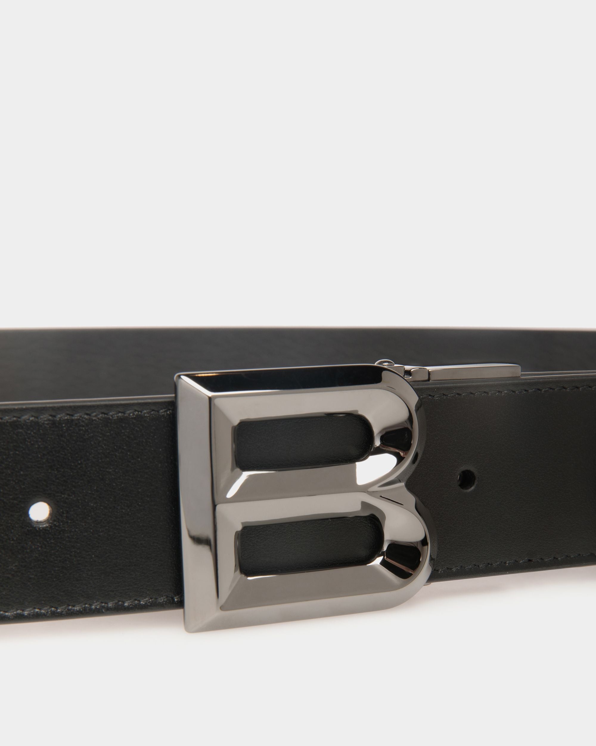 Ceinture B Bold 35 mm Réversible Et Ajustable En Cuir Noir - Homme - Bally - 03