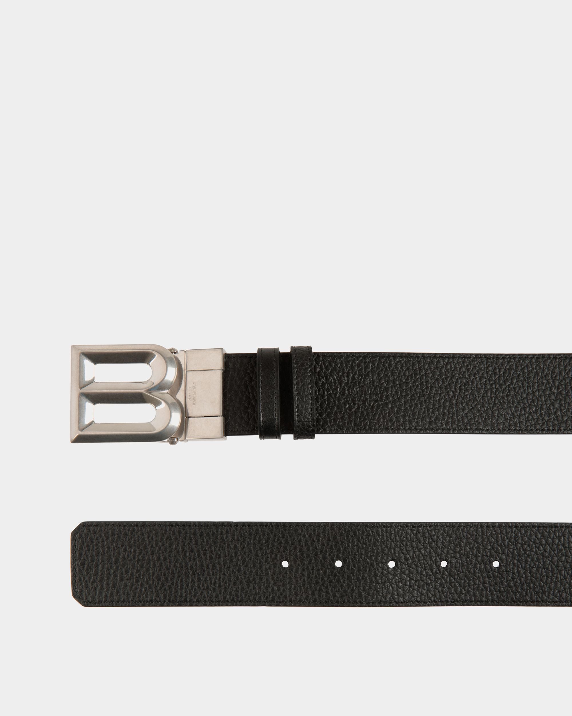 Ceinture B Bold 40 mm Réversible Et Ajustable En Cuir Noir - Homme - Bally - 02