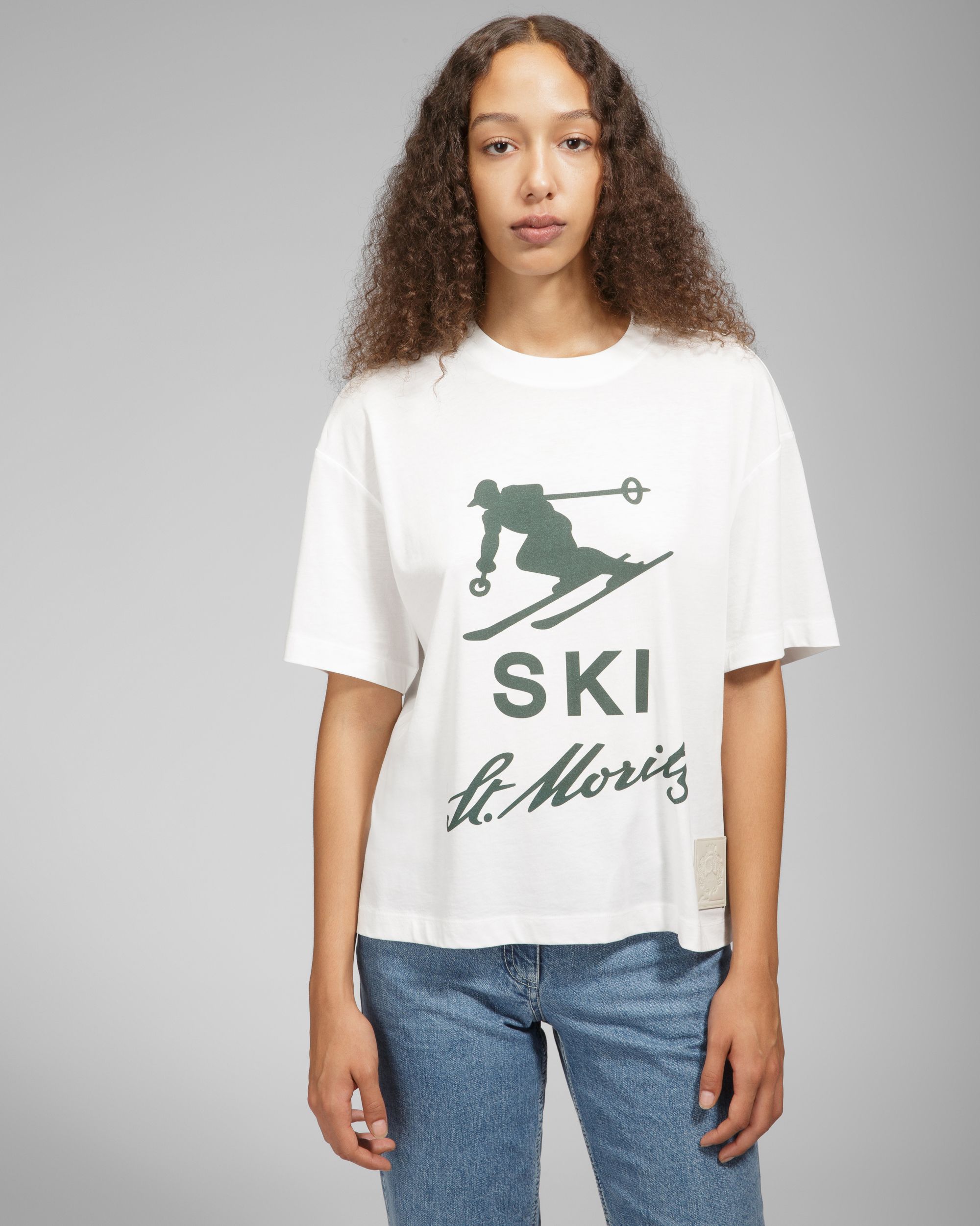 T-Shirt Ski St Moritz Baumwoll-T-Shirt In Elfenbein - Herren - Bally - 01