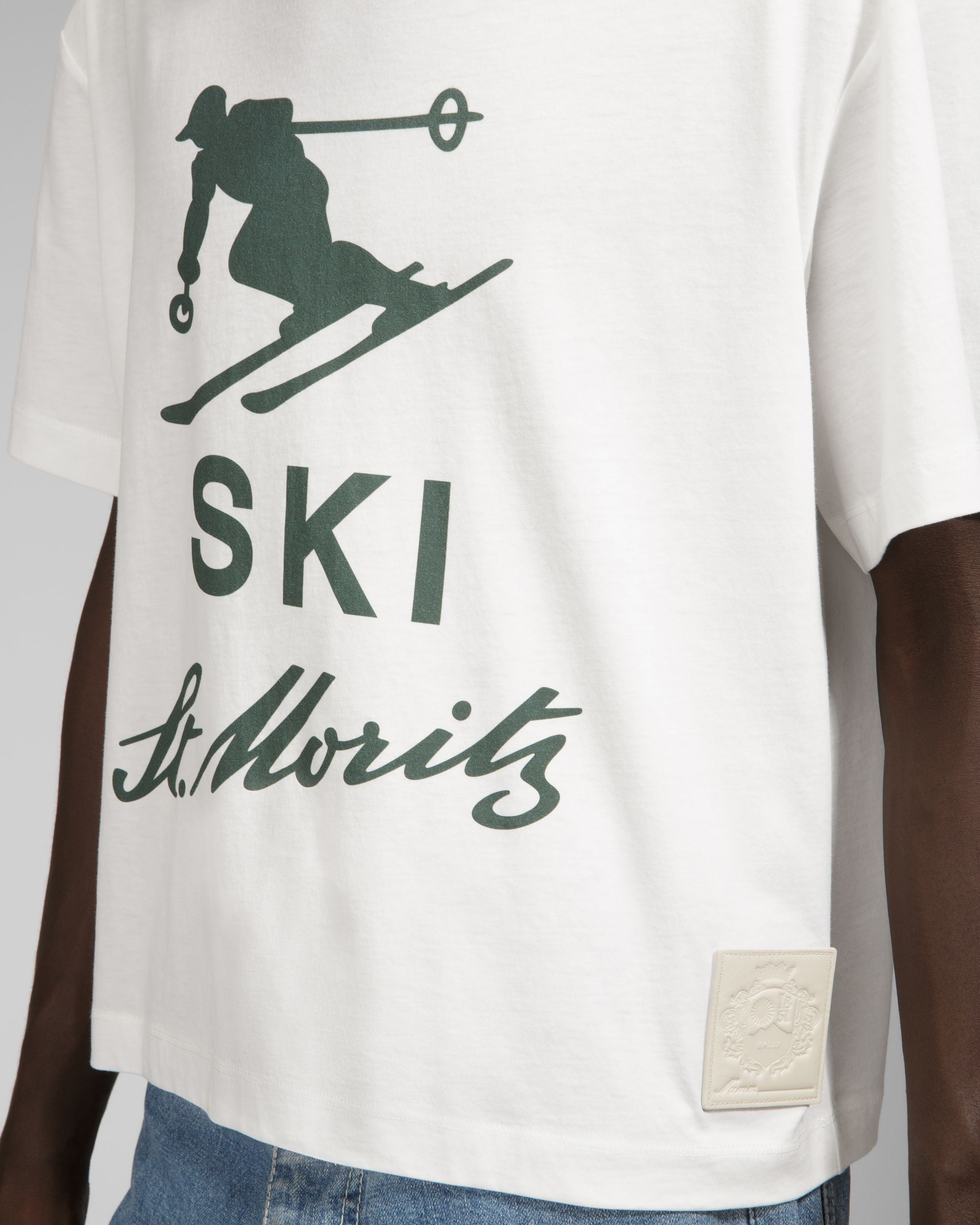 T-Shirt Ski St Moritz Baumwoll-T-Shirt In Elfenbein - Herren - Bally - 09