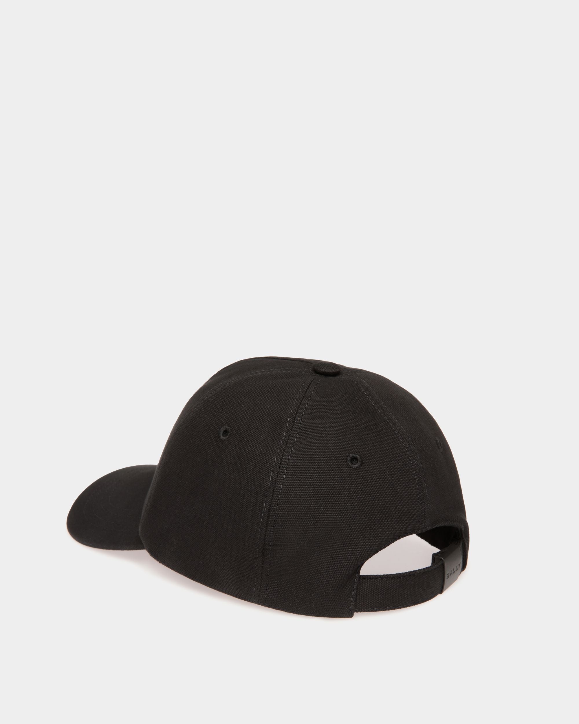 Baseball Hat in Black Cotton with Emblem Embroidery - Uomo - Bally - 02