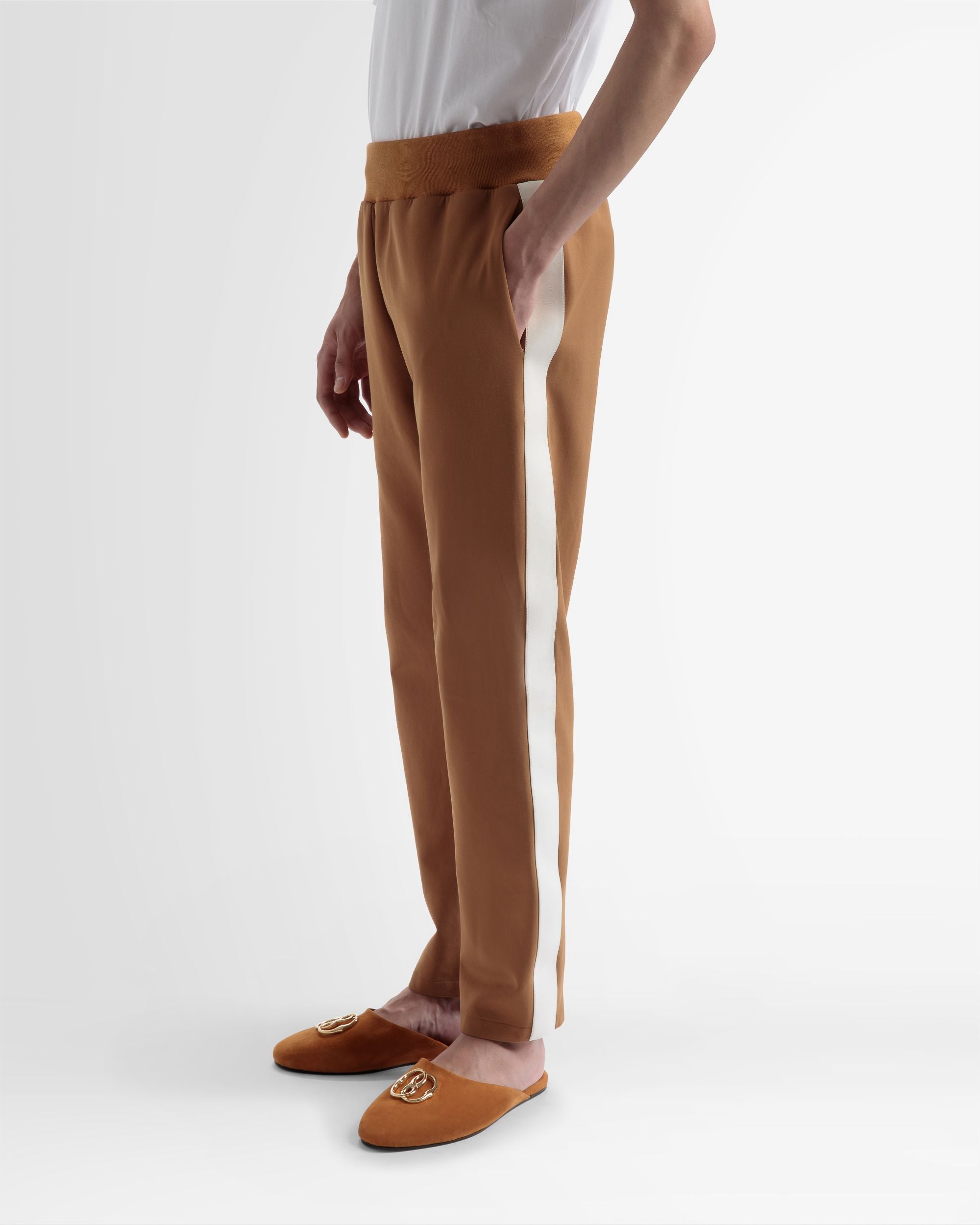 Sports Pants In Desert Cotton Mix - Men's - Bally - 03