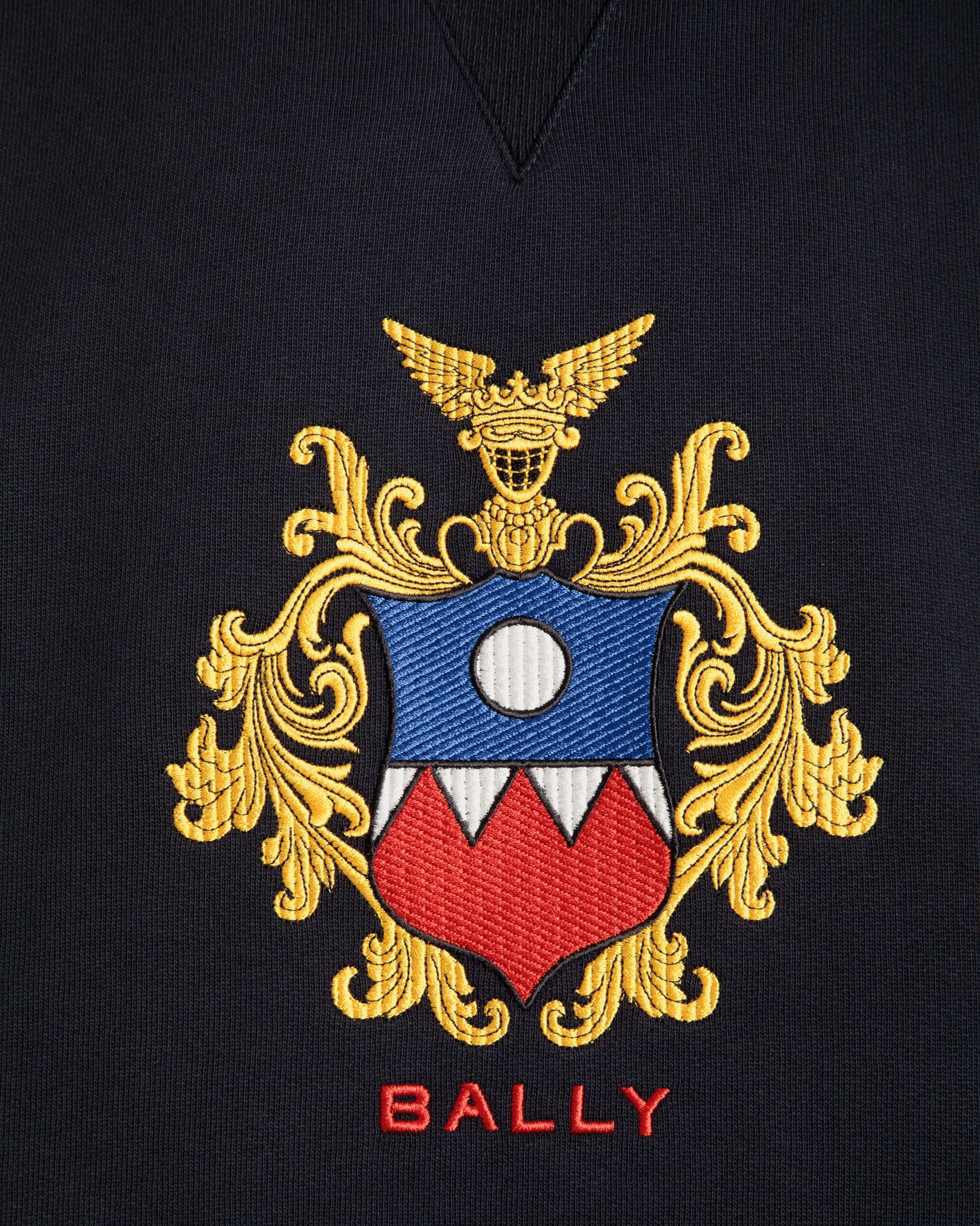 Kapuzenpullover Aus Baumwolle In Navy Blue Mit Bally Crest Logo - Herren - Bally - 04