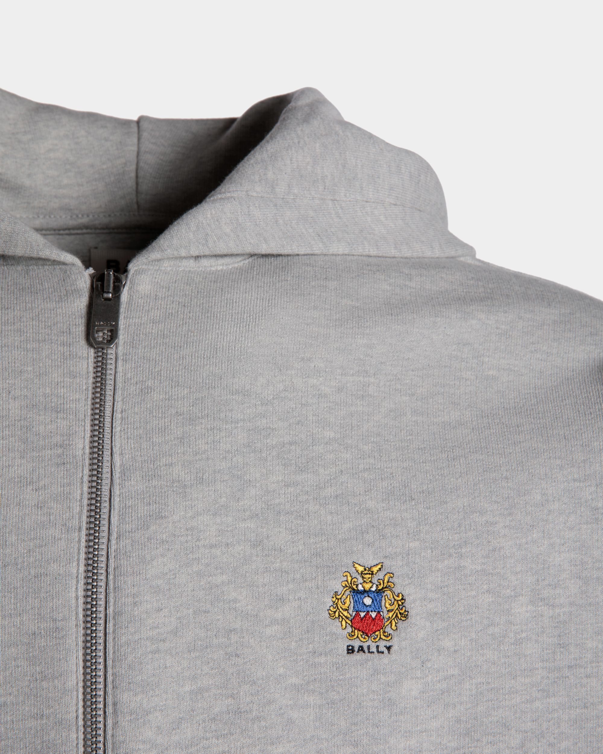 Kapuzenpullover Aus Baumwolle In Grau Meliert Mit Bally Crest Logo - Herren - Bally - 02