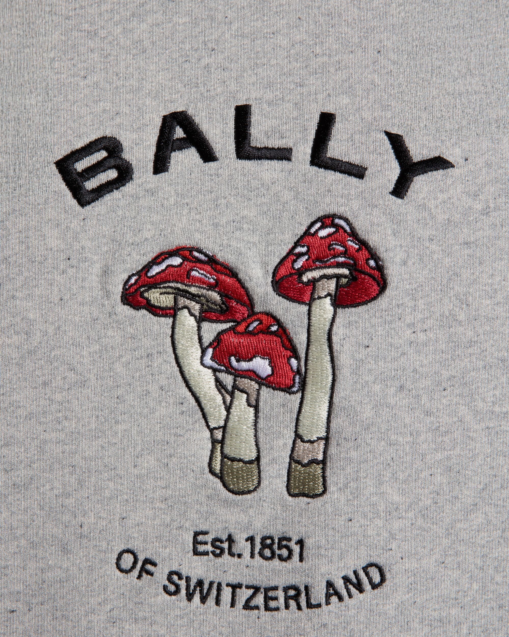 Sweat-Shirt À Capuche Avec Enchanting Mushrooms En Coton Gris Chiné - Homme - Bally - 04