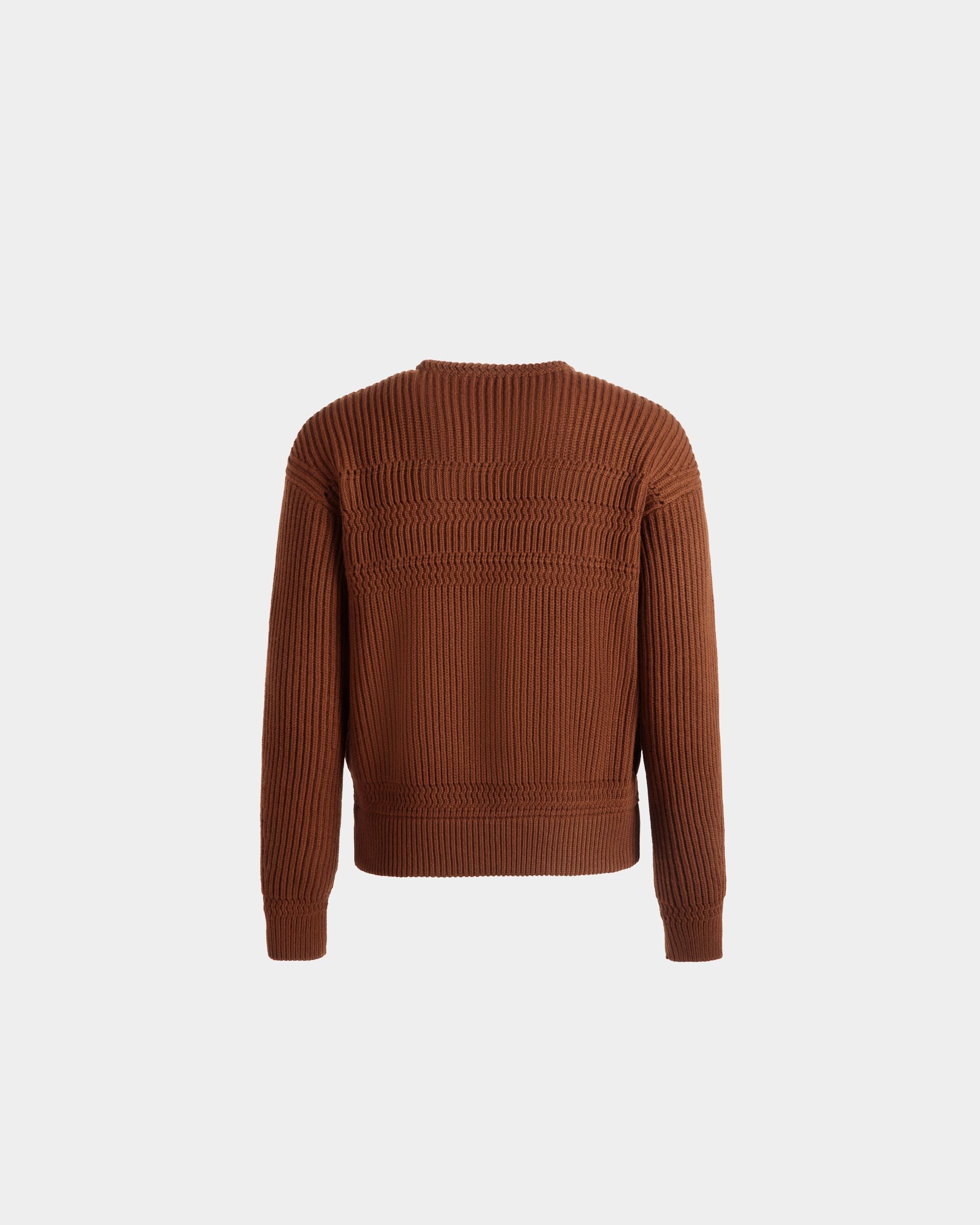 Pull Ras-Du-Cou En Laine Marron - Homme - Bally - 03