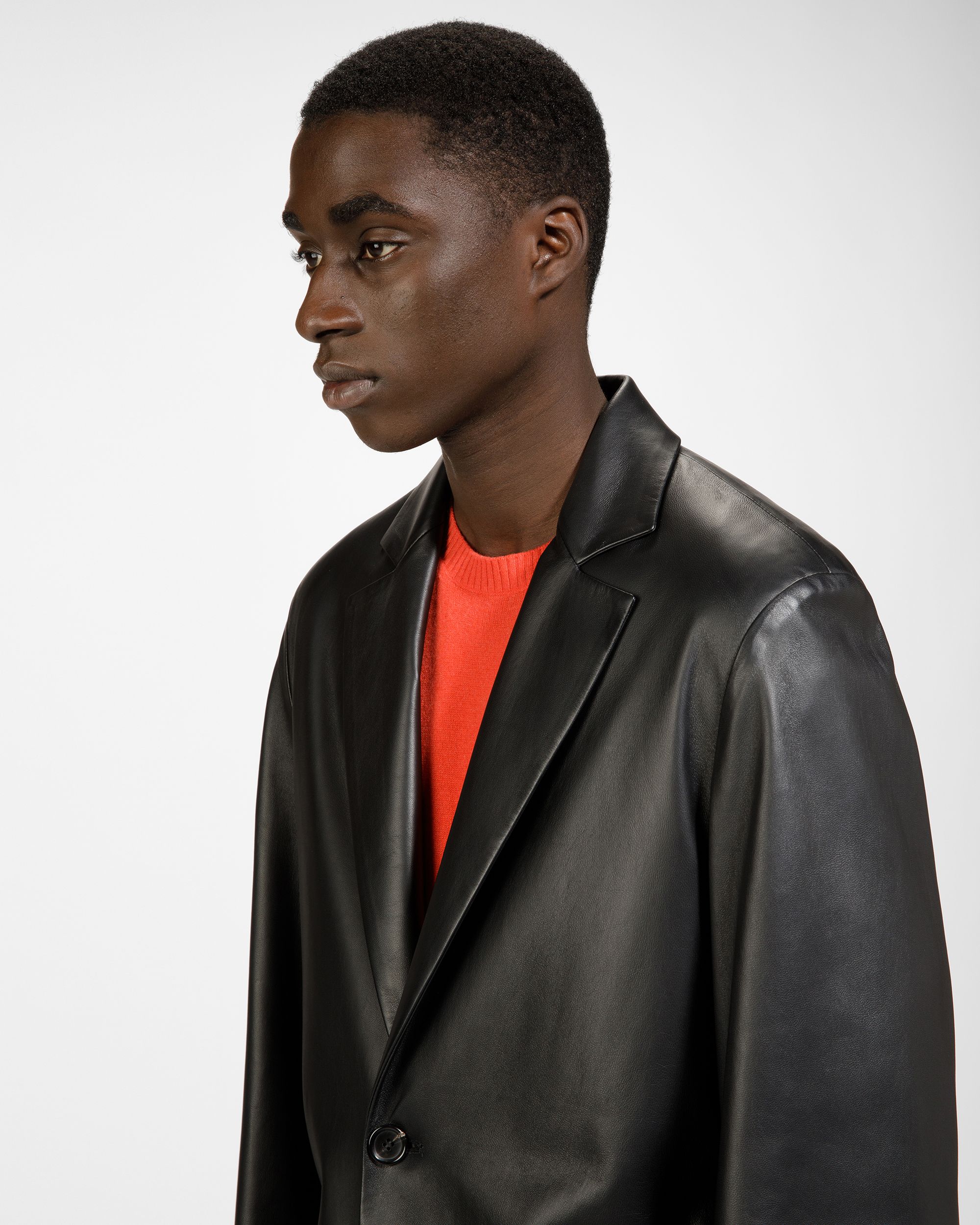 Veste En Cuir Noir - Homme - Bally - 03