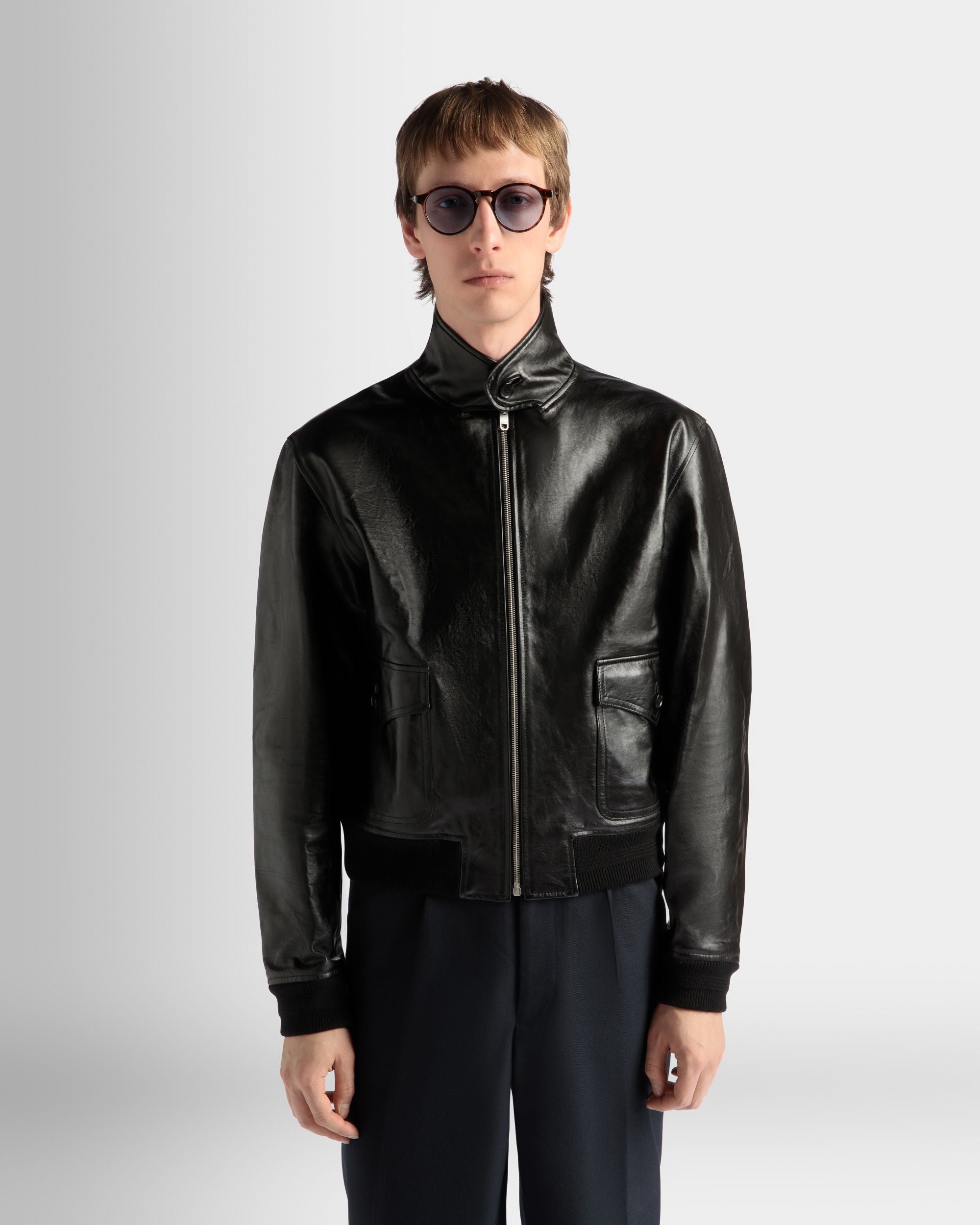 Blouson in Black Leather - Men's - Bally - 03