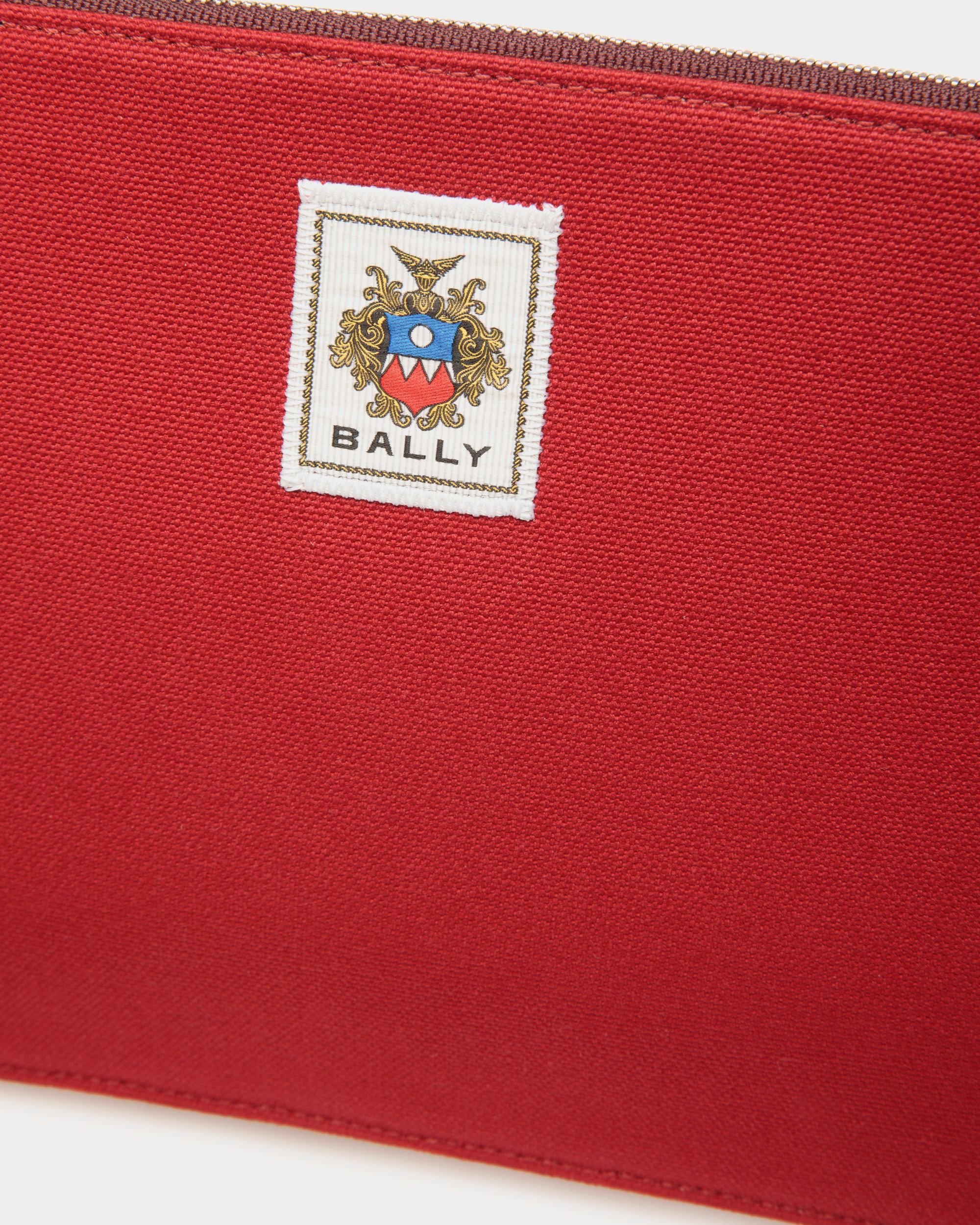 Easy Bally Pochette Aus Baumwollcanvas In Candy Red - Herren - Bally - 04