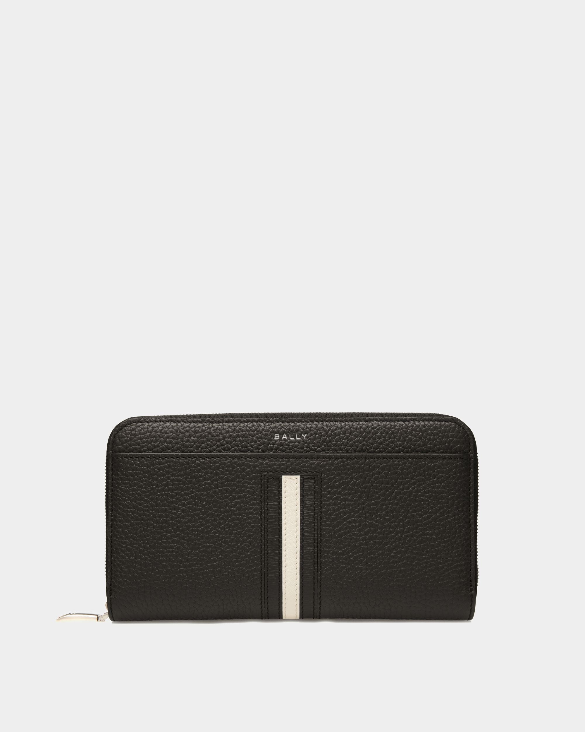 Ribbon Wallet In Black Leather - Men's - Bally - 01