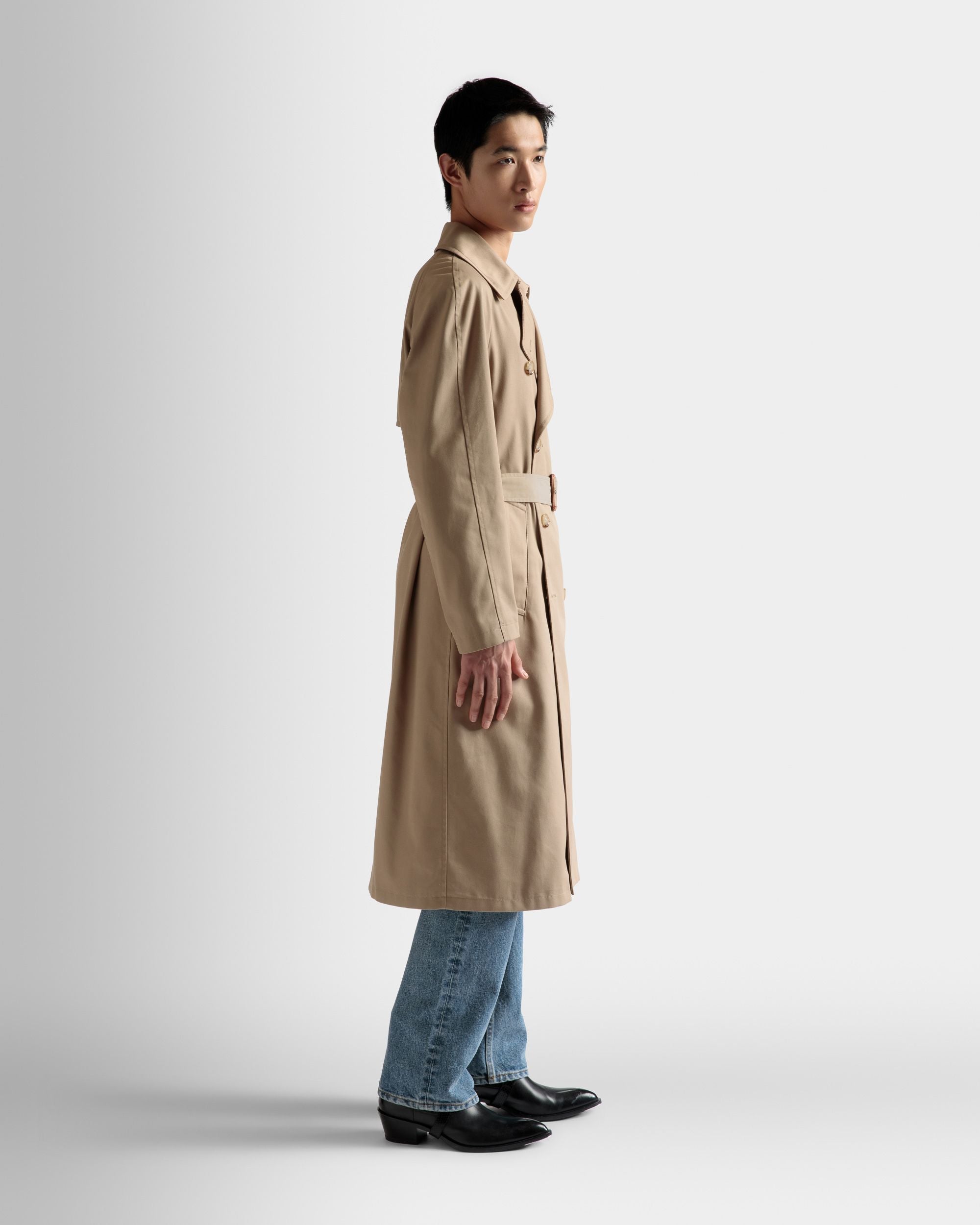 Trenchcoat Aus brauner Baumwolle - Herren - Bally - 05