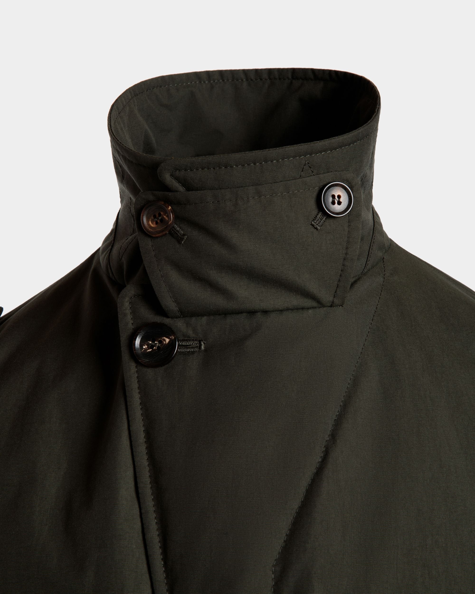 Field Jacket In Military Green Nylon - Men's - Bally - 03