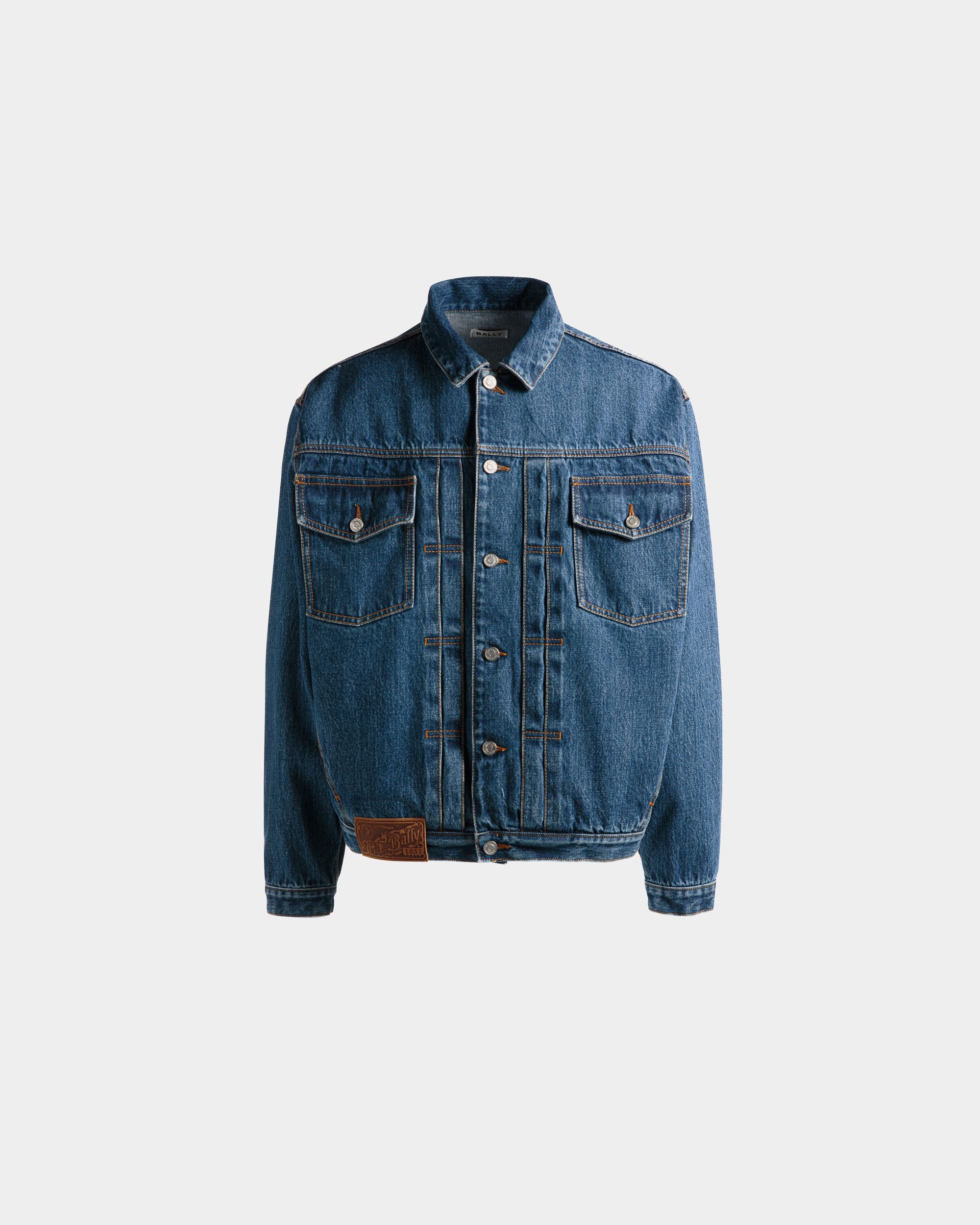 Denim Jacket In Medium Blue Cotton - Men's - Bally - 01