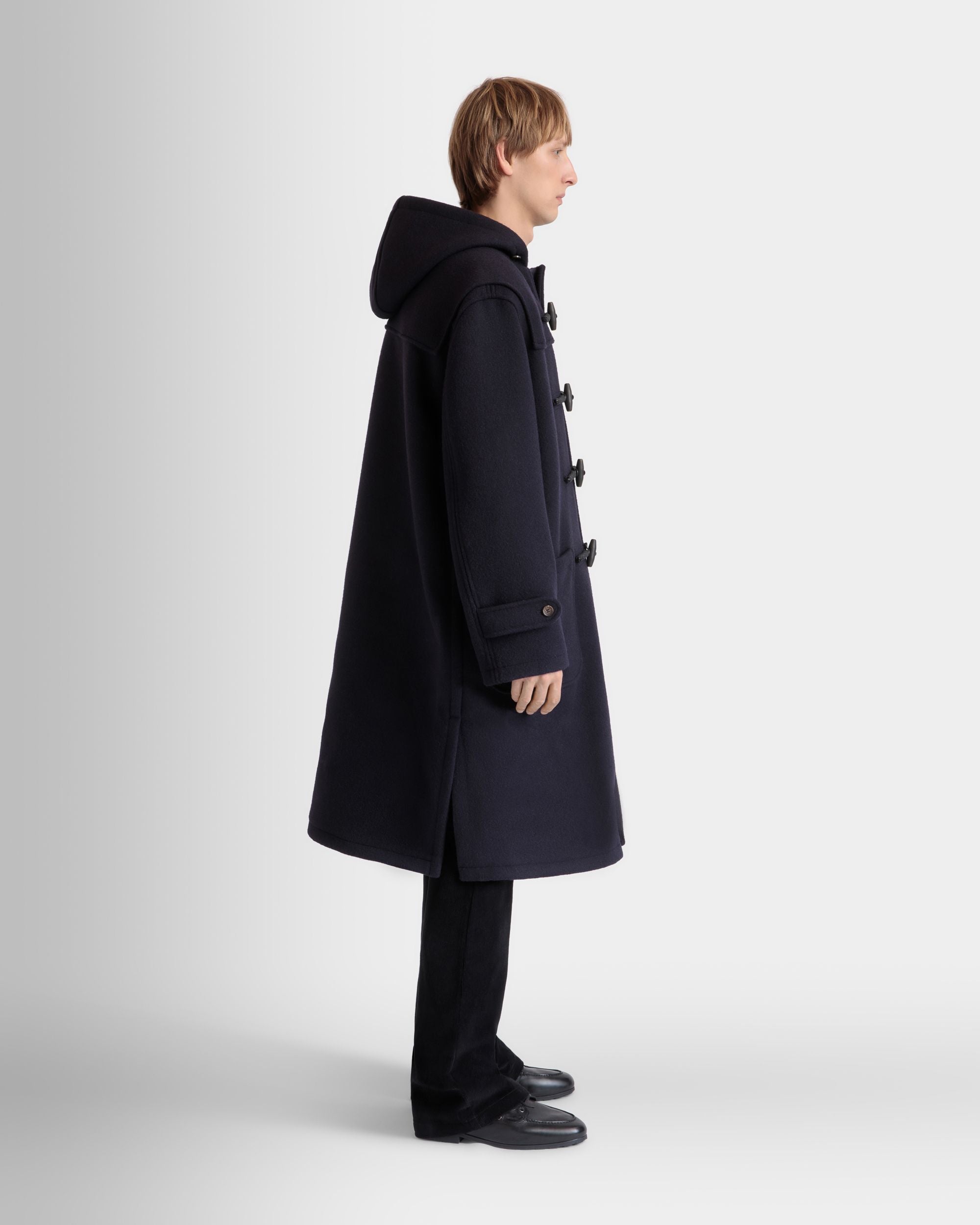 Duffelcoat Aus Wolle In Navy Blue - Herren - Bally - 05