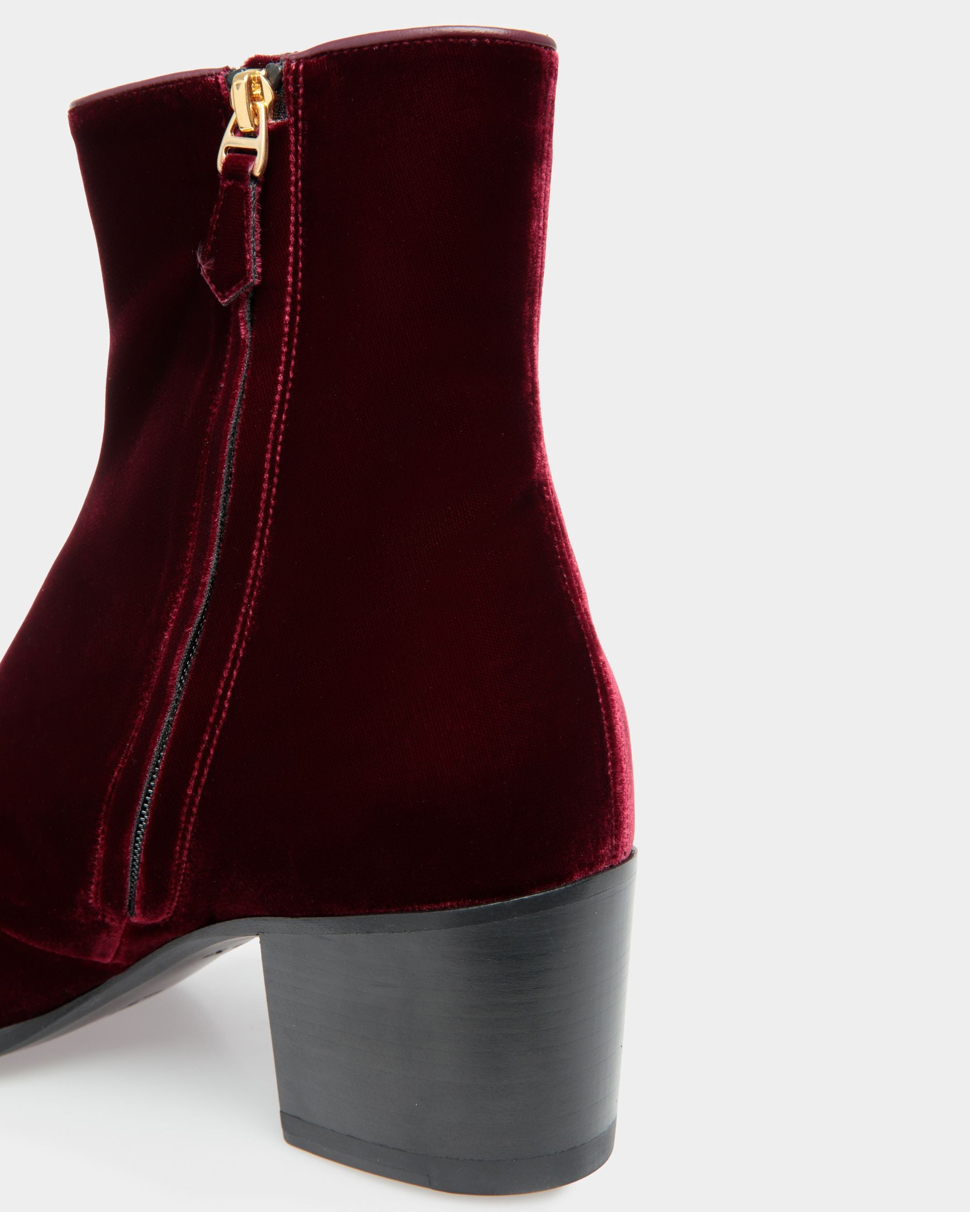 Bottes Velez En Velours Bordeaux - Homme - Bally - 04