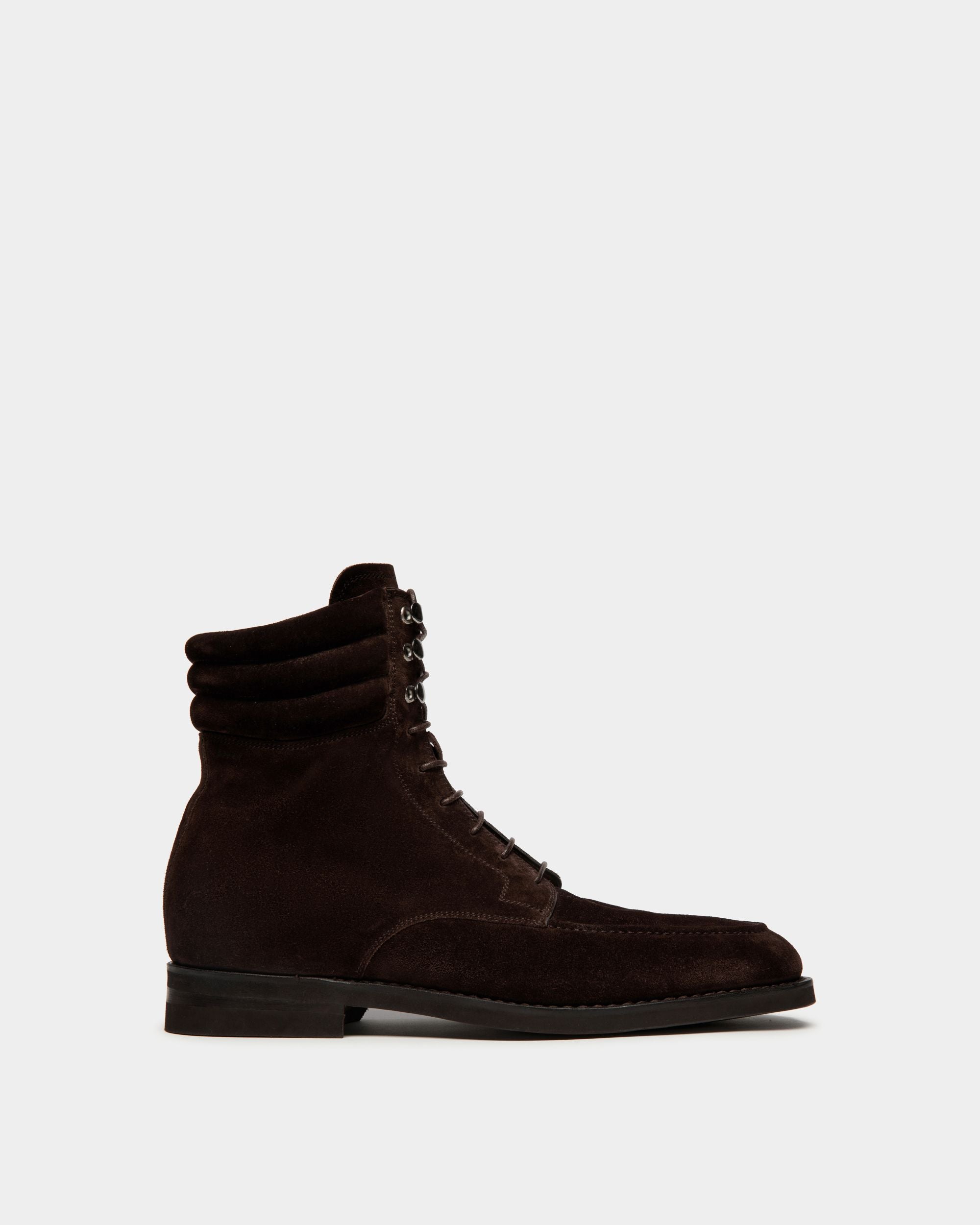 Schoenen Stiefelette Aus Veloursleder In Ebenholz - Herren - Bally - 01