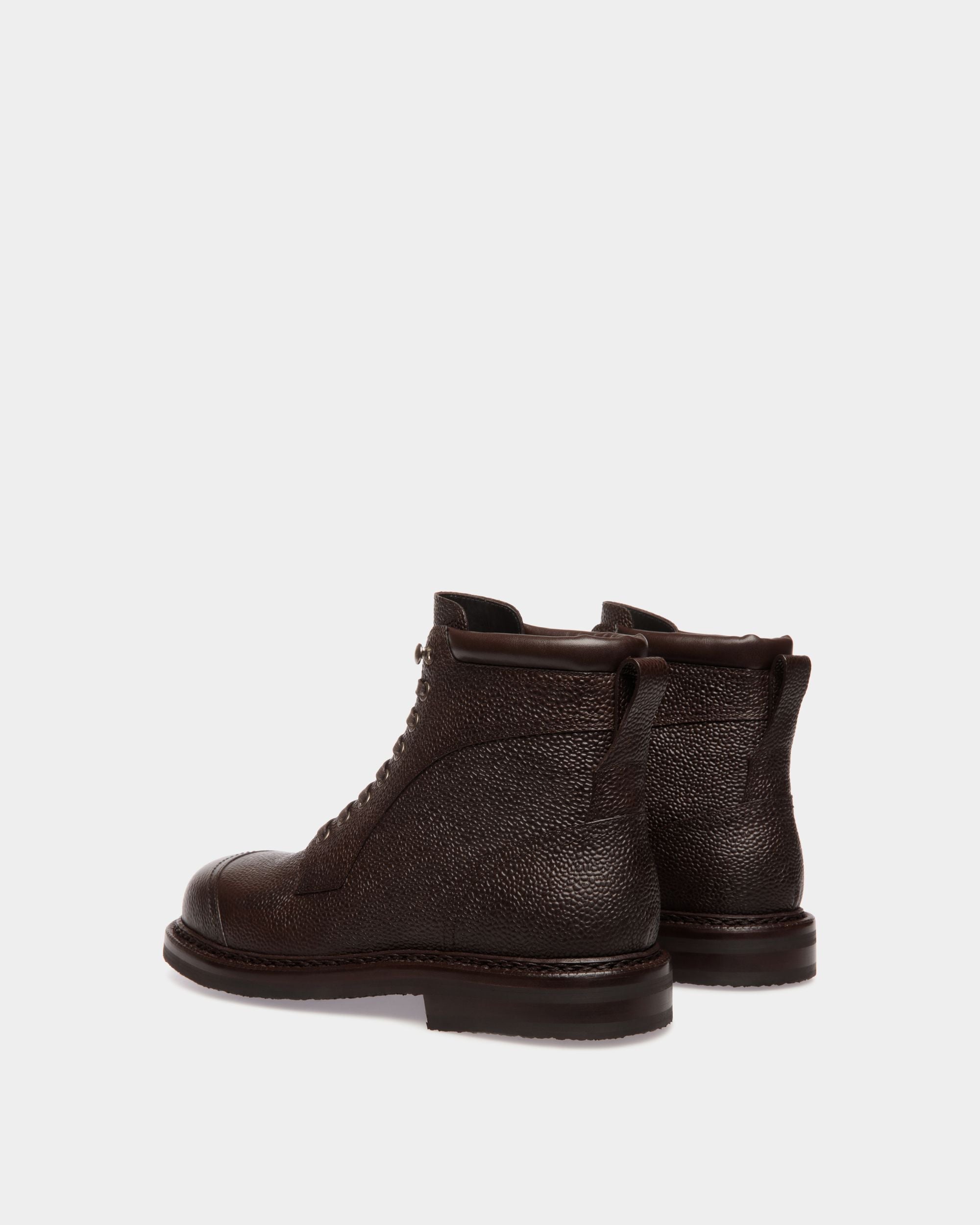 Norwelt Bootie In Ebano Grained Leather - Men's - Bally - 04