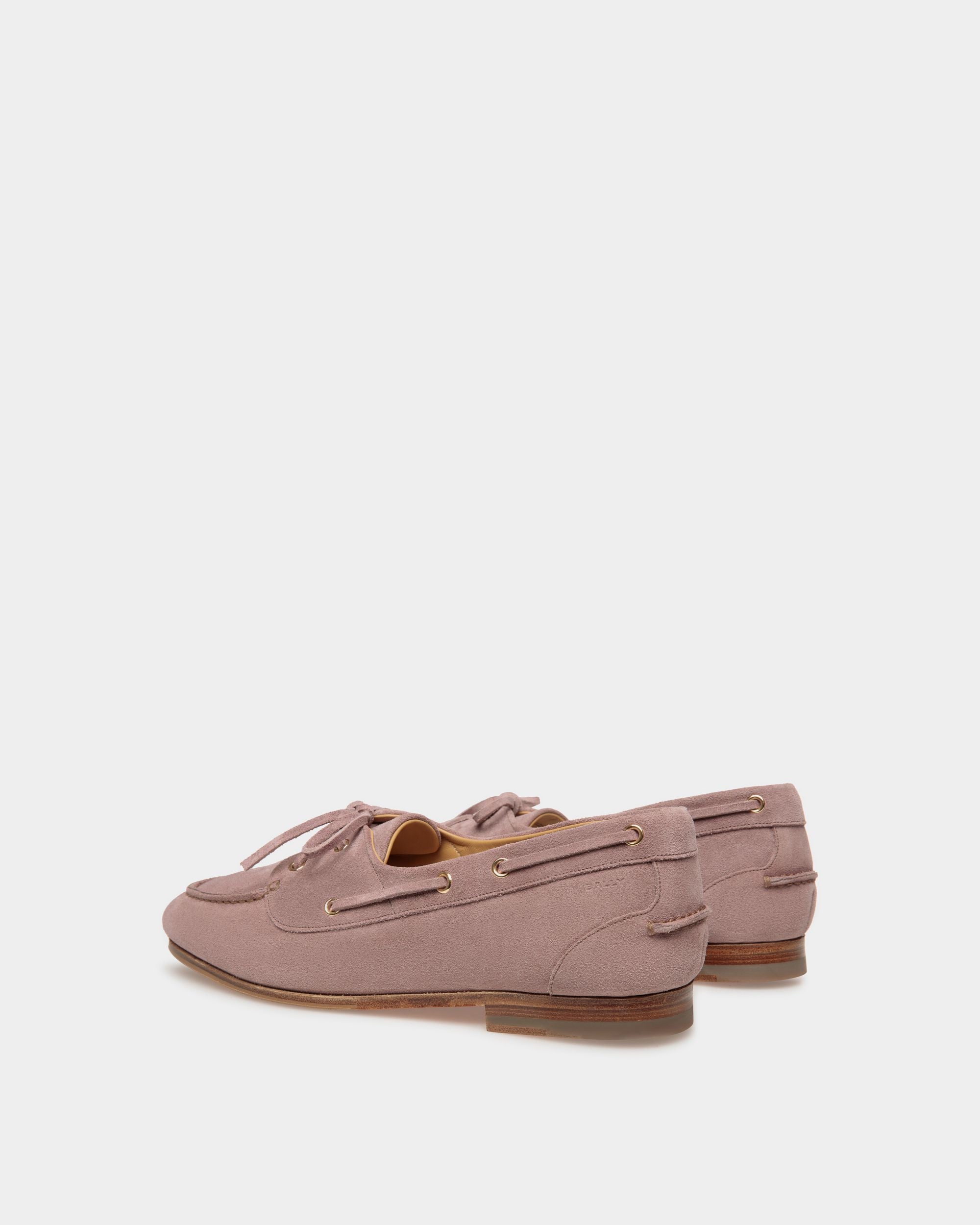 Plume Moccasin in Light Mauve Suede - Men's - Bally - 03