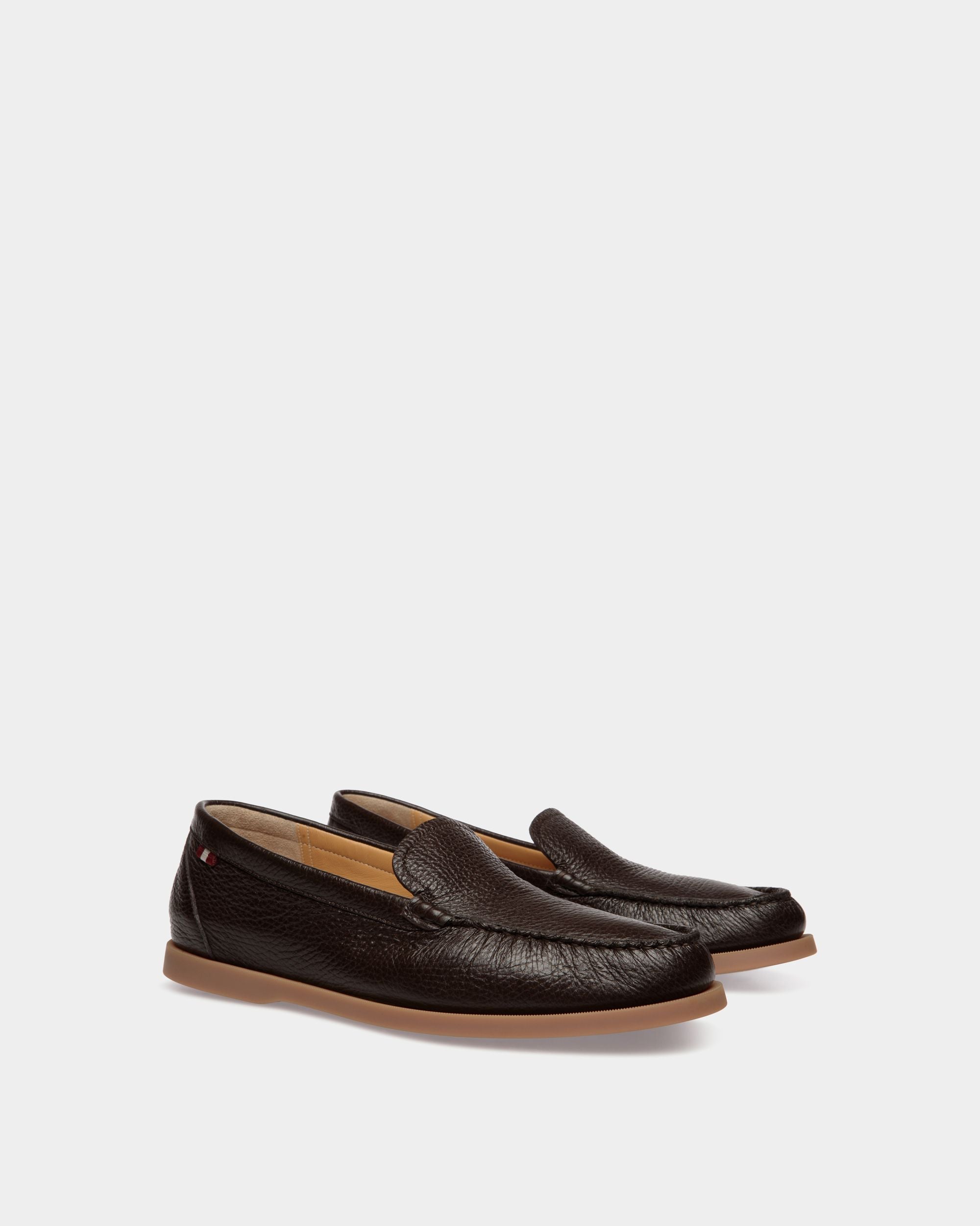 Nelson Loafer In Ebano Deer Leather - Men's - Bally - 02