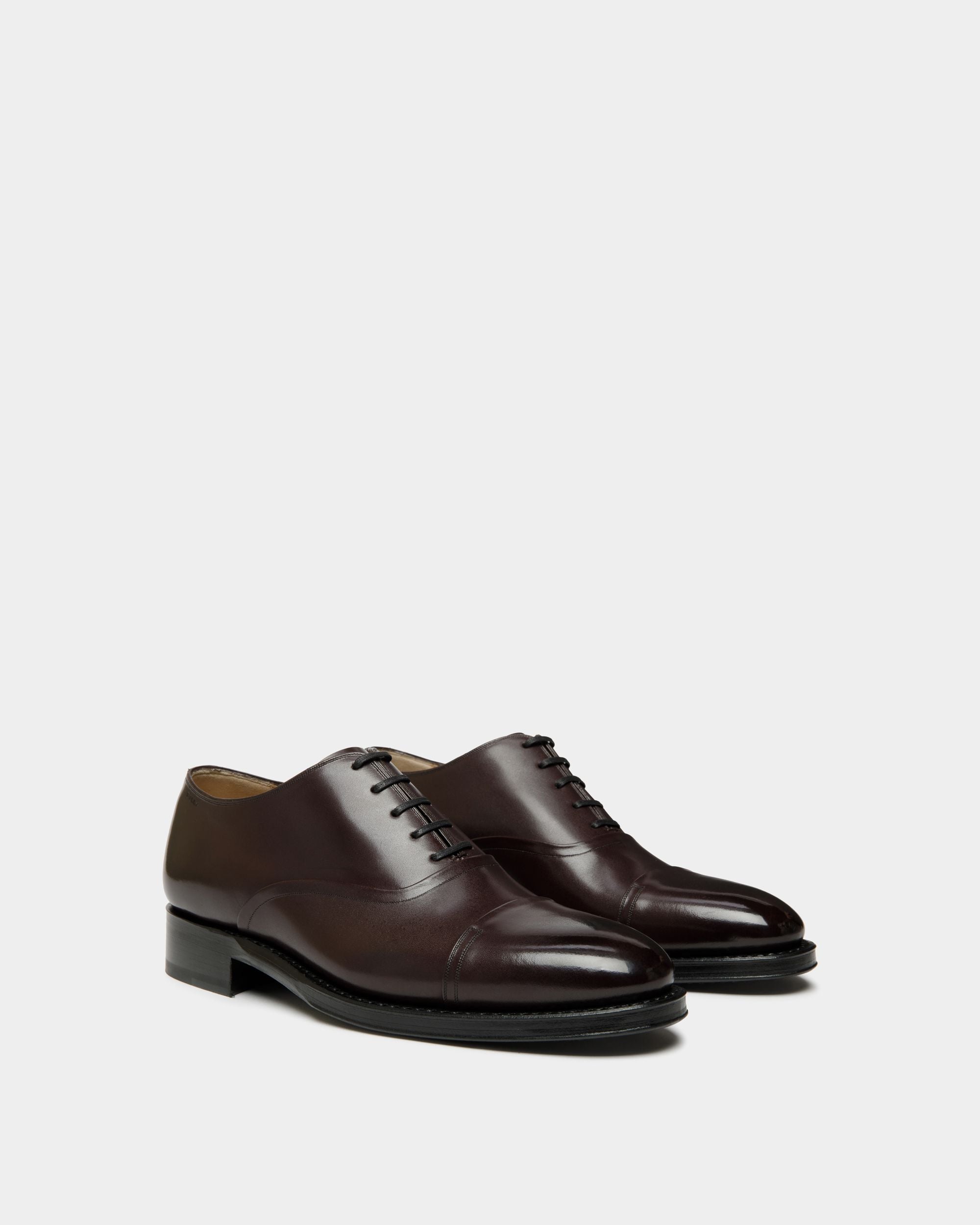 Scarpa Oxford Scribe Un In Pelle Bordeaux Scuro - Uomo - Bally - 02