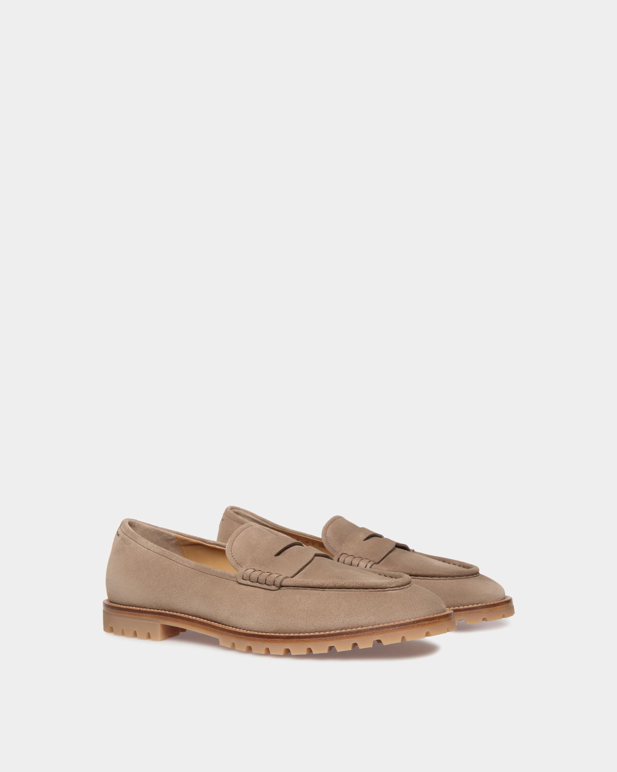 Solaria Loafer Aus Veloursleder In Taupe - Herren - Bally - 03