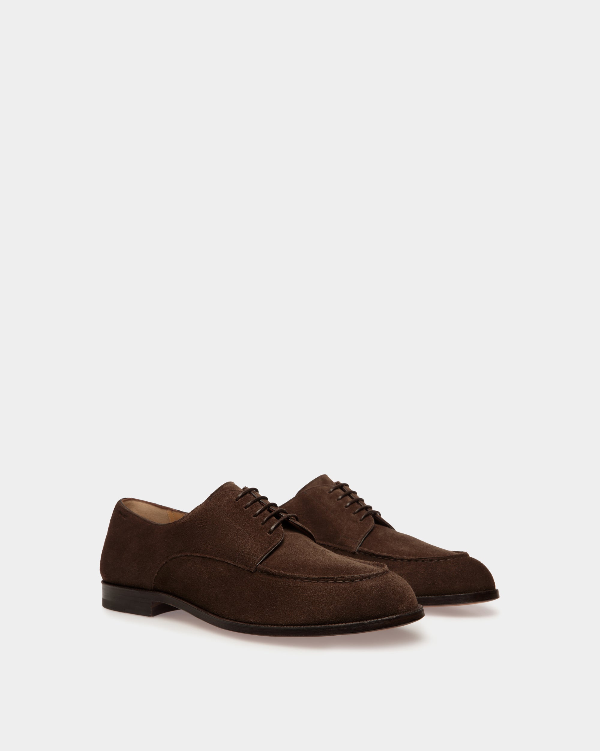 Carl Derby in Ebano Suede - Men's - Bally - 02