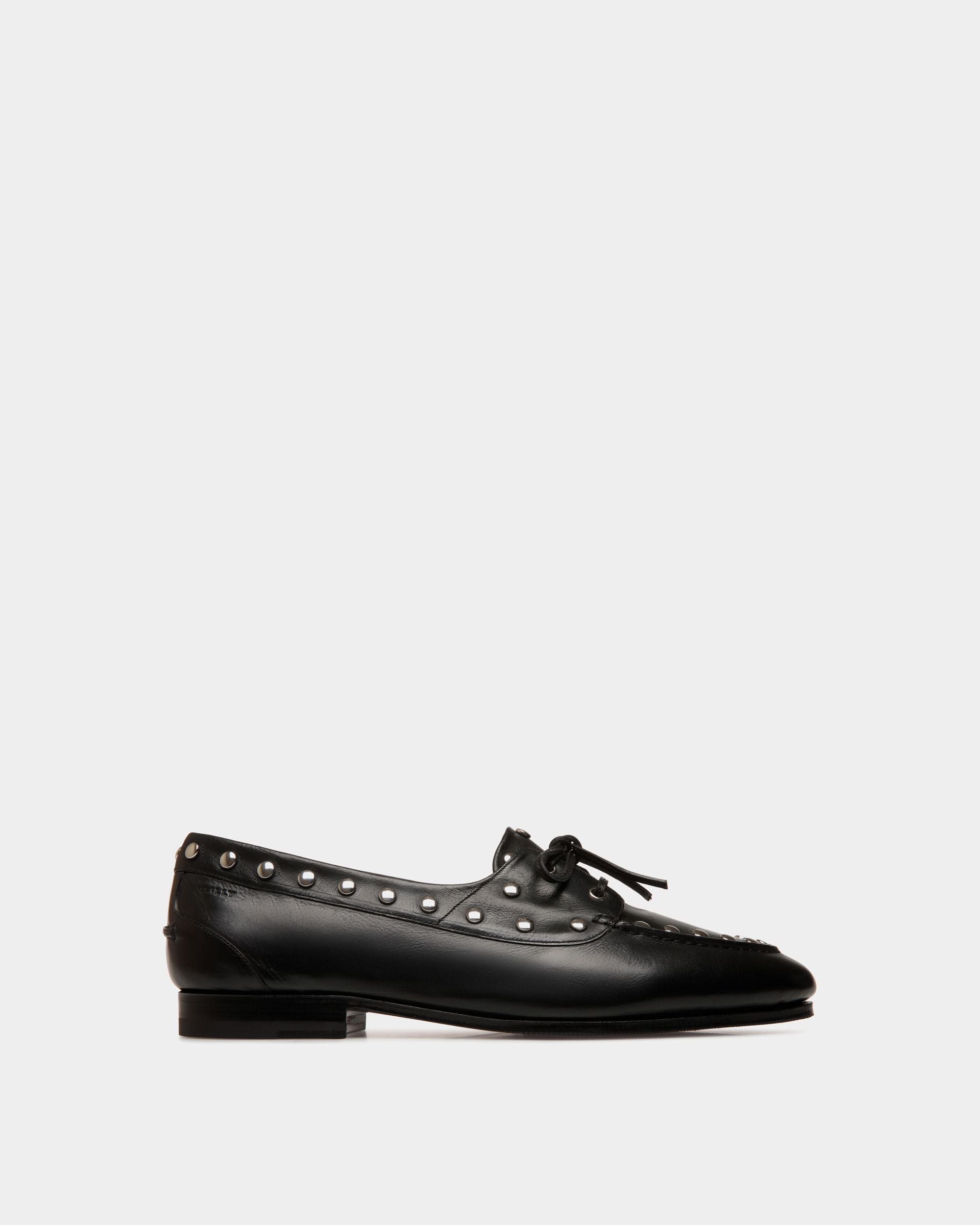 Mocassino Plume In Pelle Nera - Uomo - Bally - 01