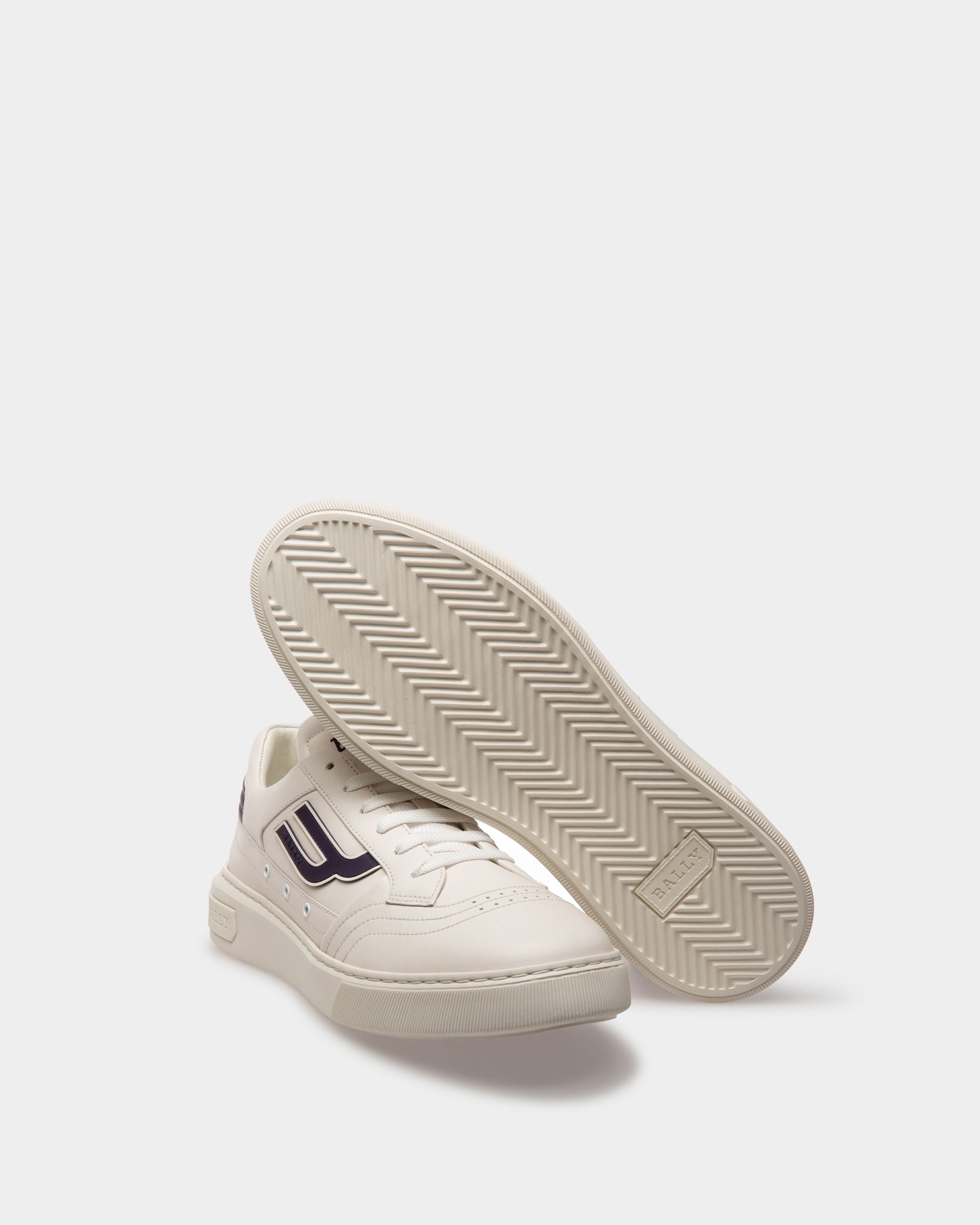 Triumph Sneakers En Cuir Blanc Et Orchidée - Homme - Bally - 04