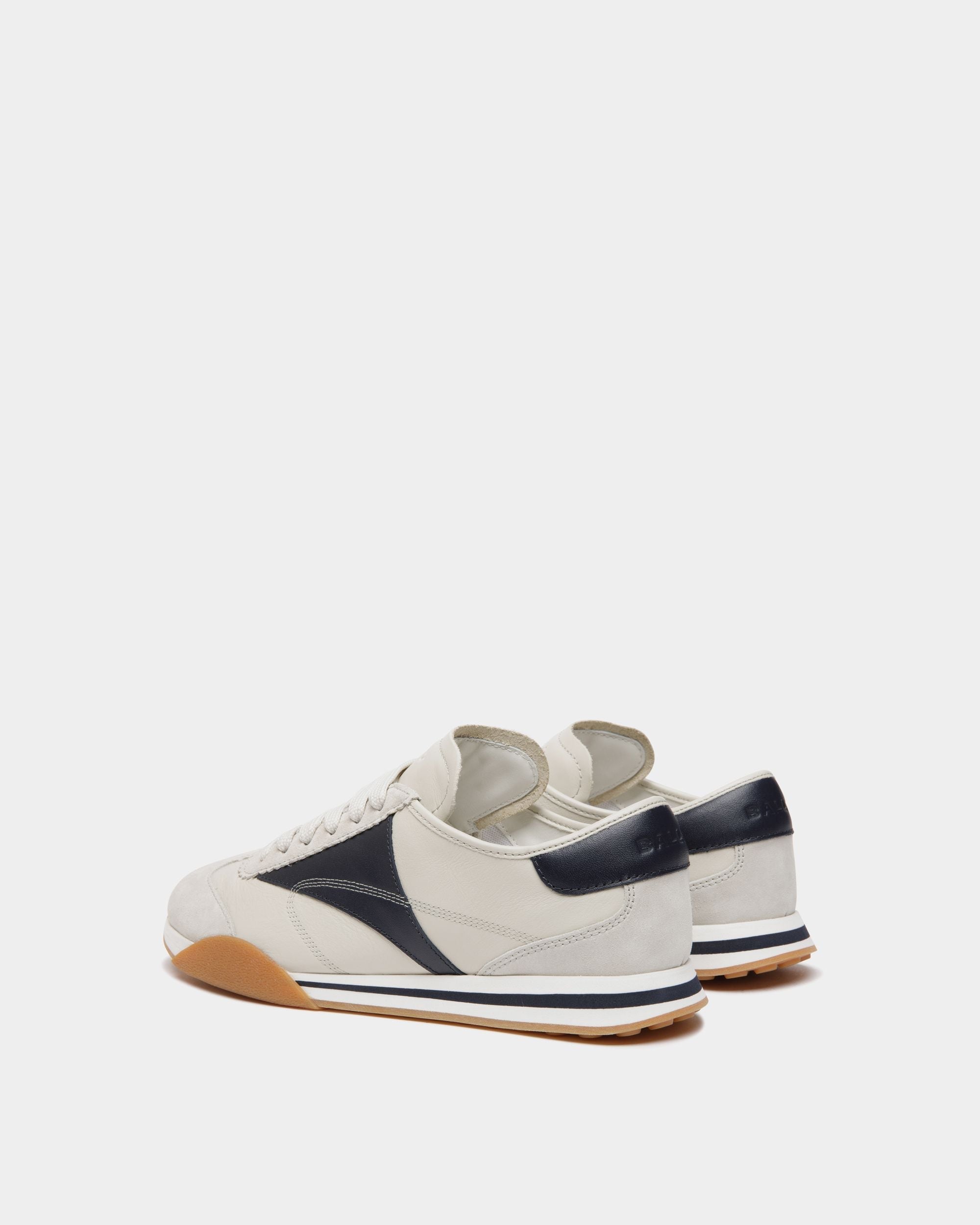 Sussex Sneaker aus weißem und Navy blau Leder - Herren - Bally - 03