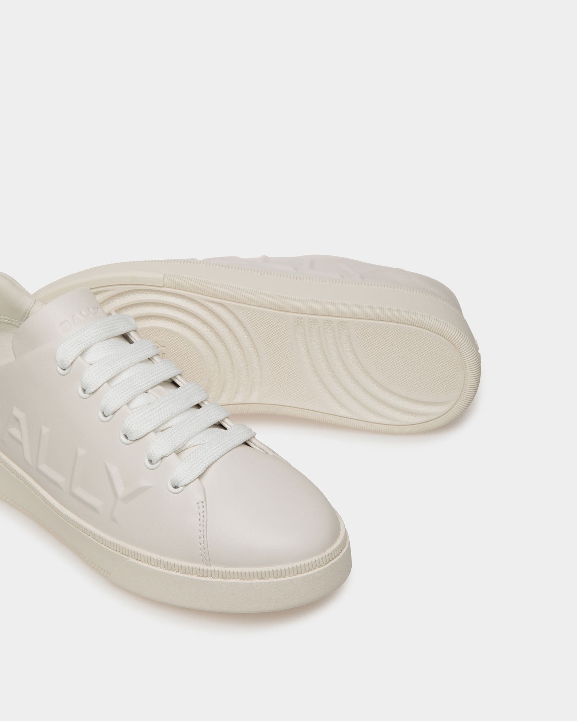 Raise Sneaker in White Leather - Men's - Bally - 04